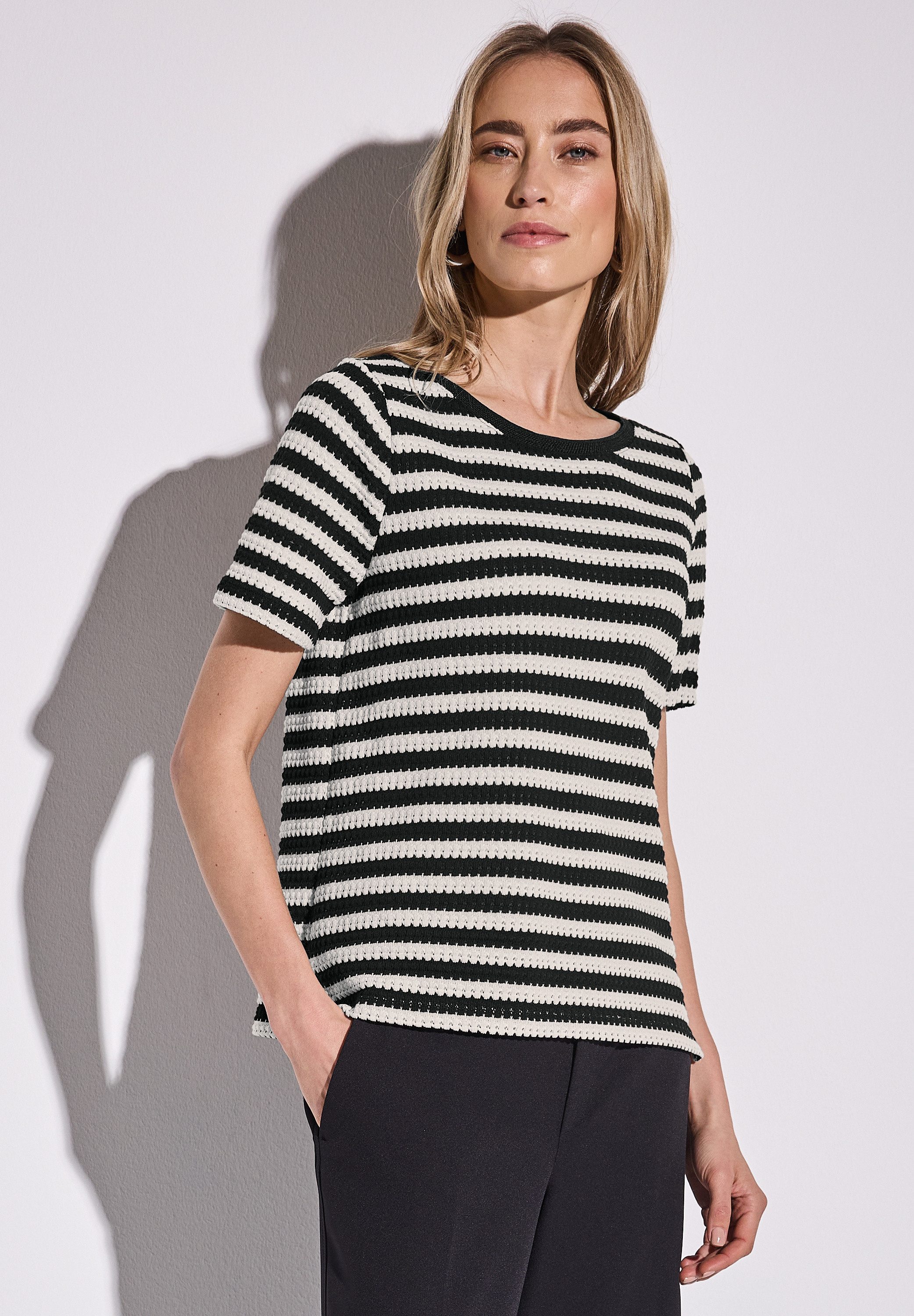 STREET ONE T-Shirt mit Rundhalsausschnitt