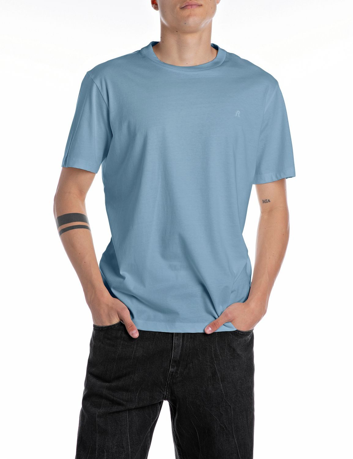 Replay T-Shirt mit Logostickerei auf der günstig online kaufen