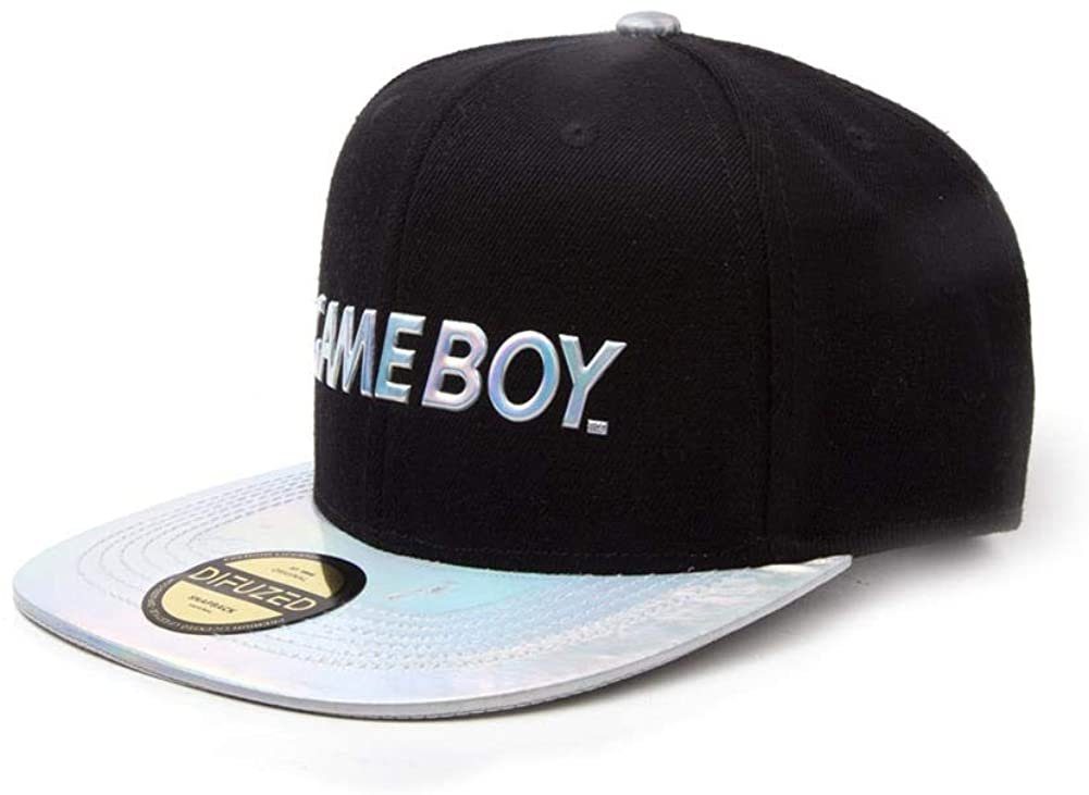 Schirmmütze - Basecap Snapback Snapback Nintendo Silver Holographic Black Cap Cappy Logo Gameboy Nintendo