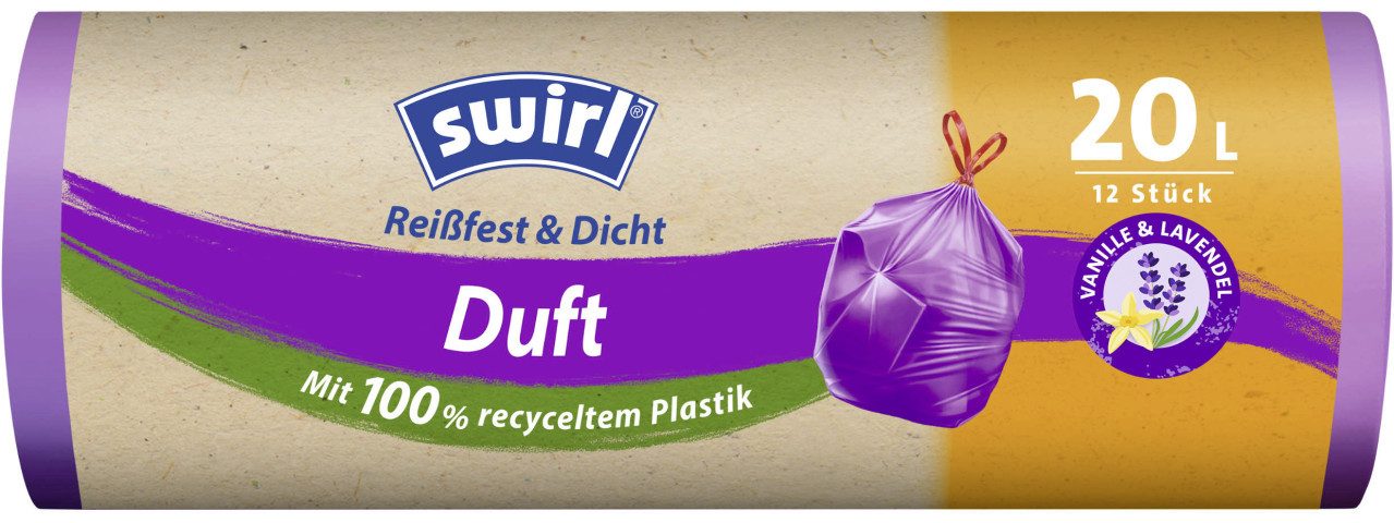 Swirl Müllbeutel Swirl® Duft-Müllbeutel Vanille-Lavendel 20 L