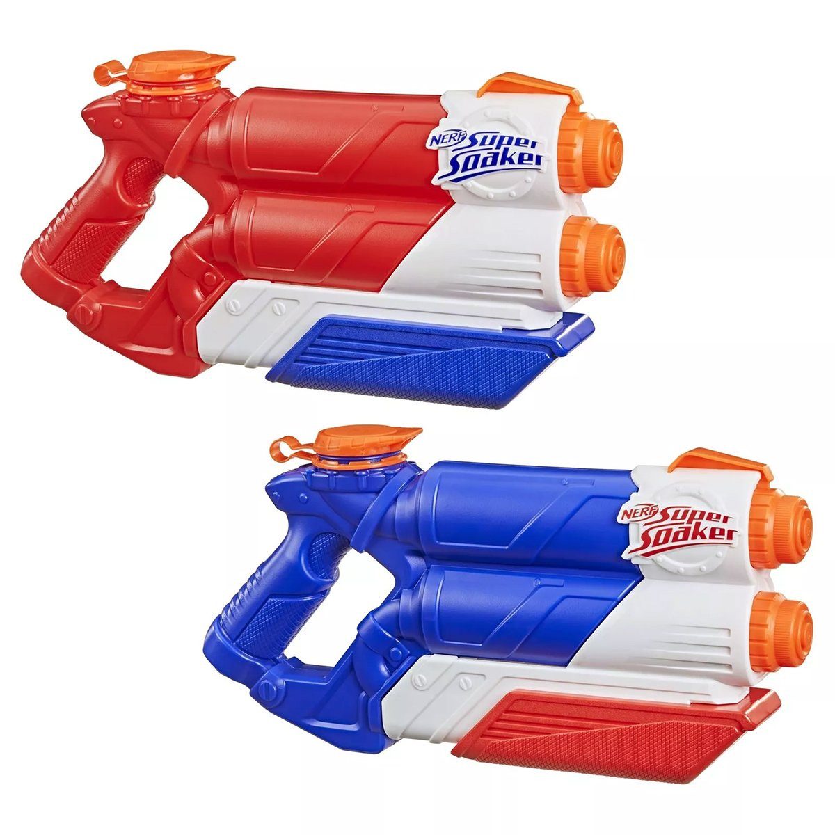 Hasbro Wasserpistole Super Soaker Twin Tide (2er-Set), Das Super Soaker Twin Tide Set enthält zwei Wasserpistolen mit je zwe
