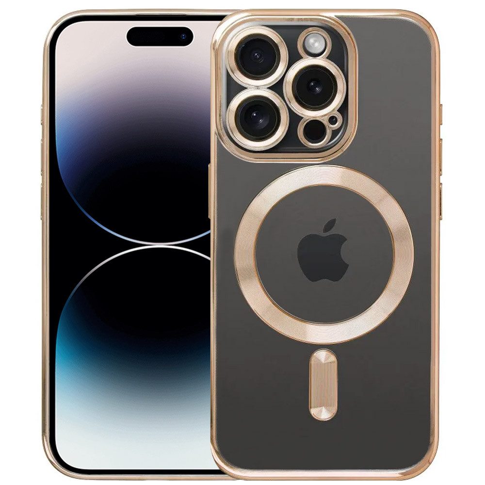 FITSU Handyhülle Case für iPhone 14 Pro Hülle MagSafe kompatibel mit Kameraschutz 6,12 Zoll, Durchsichtige Hülle für iPhone 14 Pro Schutzhülle mit farbigen Rahmen