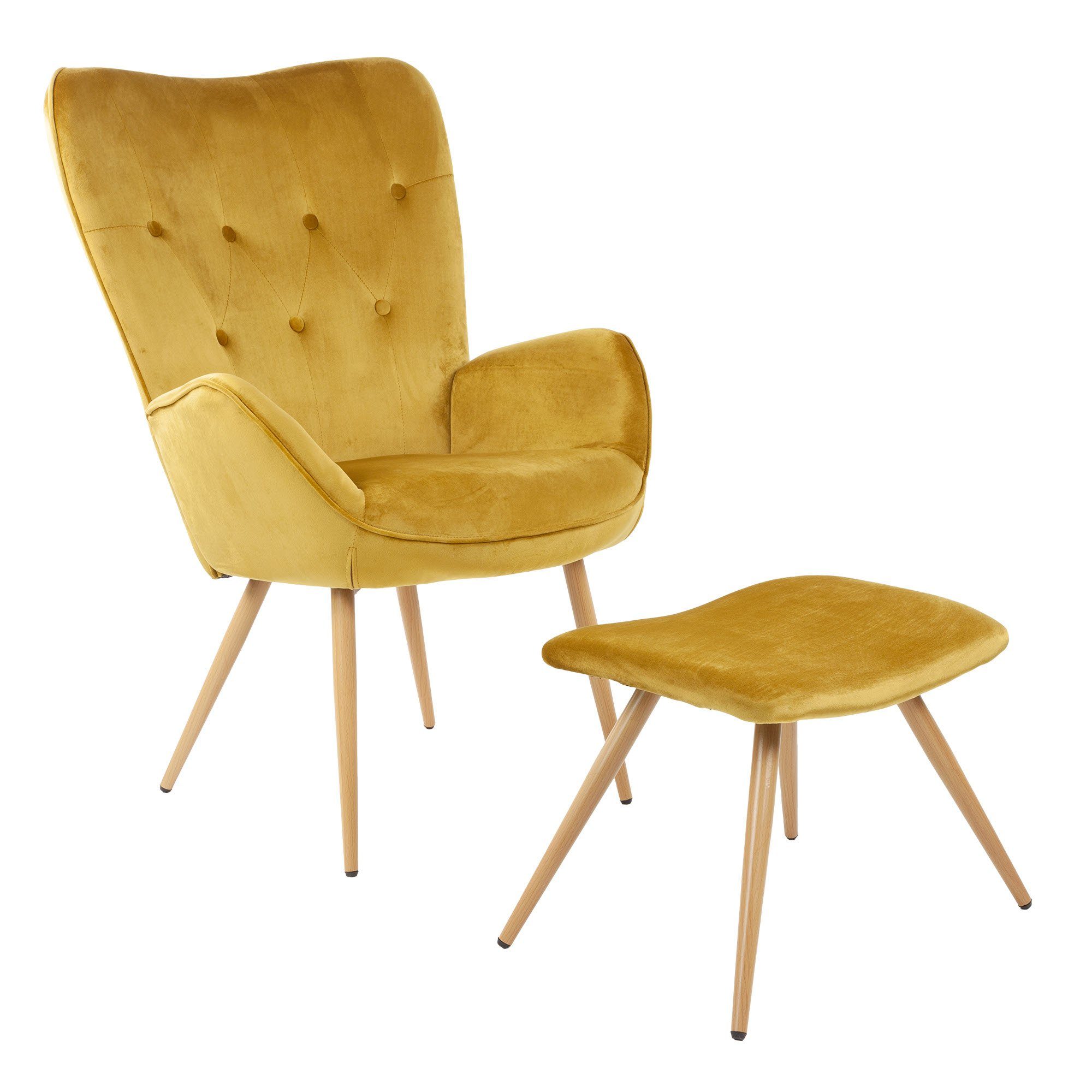 Albatros International Sessel Ohrensessel York gold Moderner Look Relaxsess günstig online kaufen