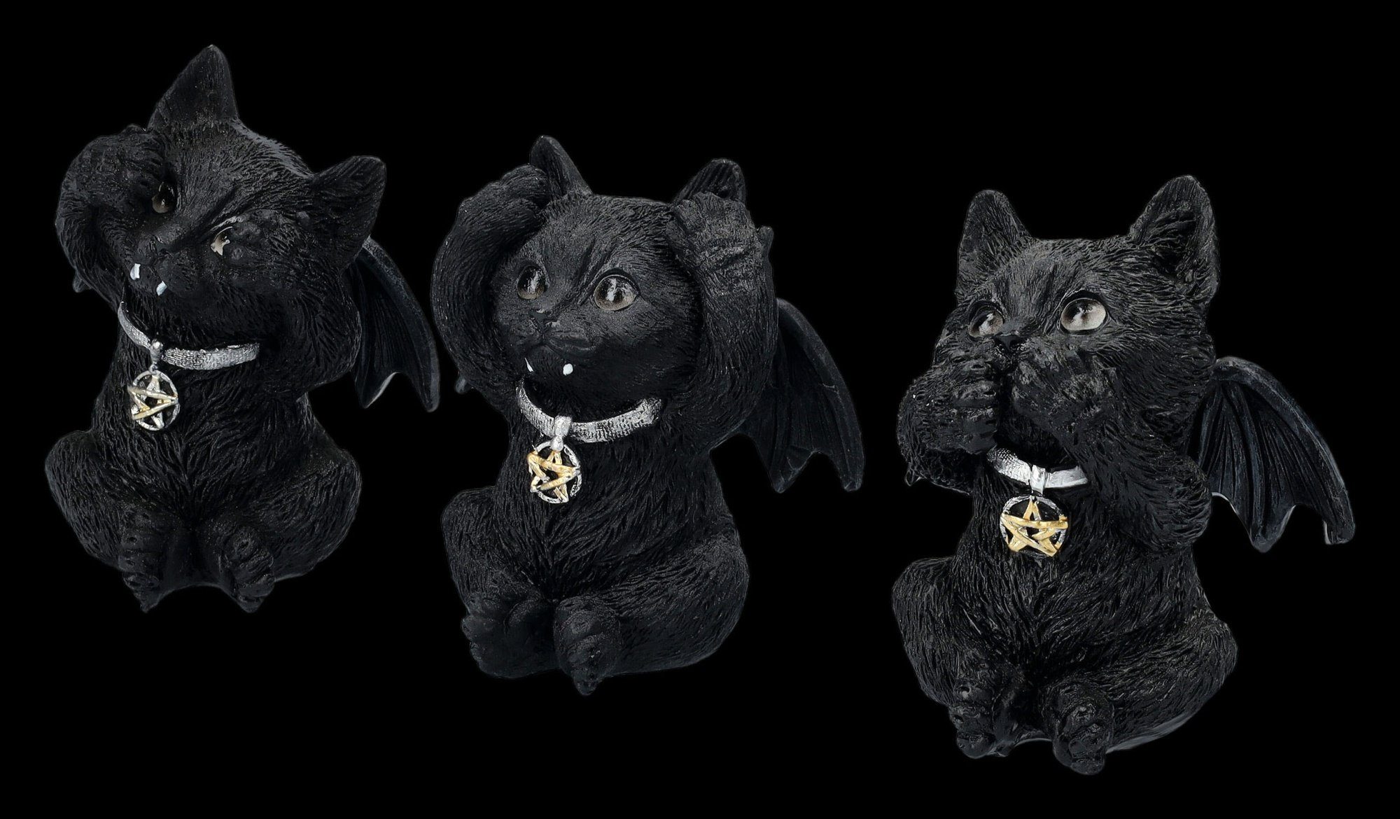 Figuren Shop GmbH Fantasy-Figur Vampir-Katzenfiguren - Nichts Böses - Fantasy Gothic Katze Figur
