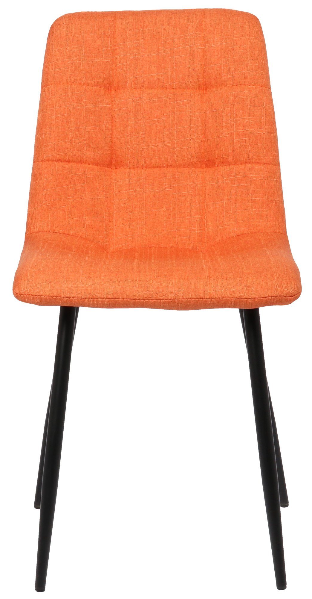- (Küchenstuhl Sitzfläche Till gepolsterter - schwarz - hochwertig TPFLiving Gestell: Esszimmerstuhl Esstischstuhl Polsterstuhl), mit - orange Wohnzimmerstuhl Metall Sitzfläche: - Stoff Konferenzstuhl