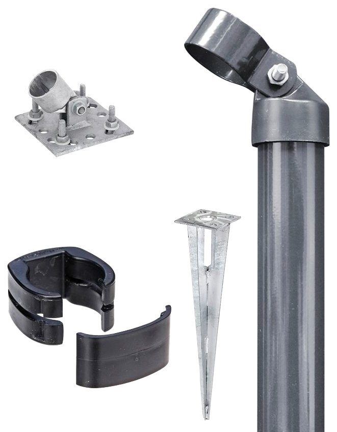 Alberts Eckpfosten Fix-Clip Pro®, (Set), für Maschendrahthöhe 81 cm, zum Aufschrauben