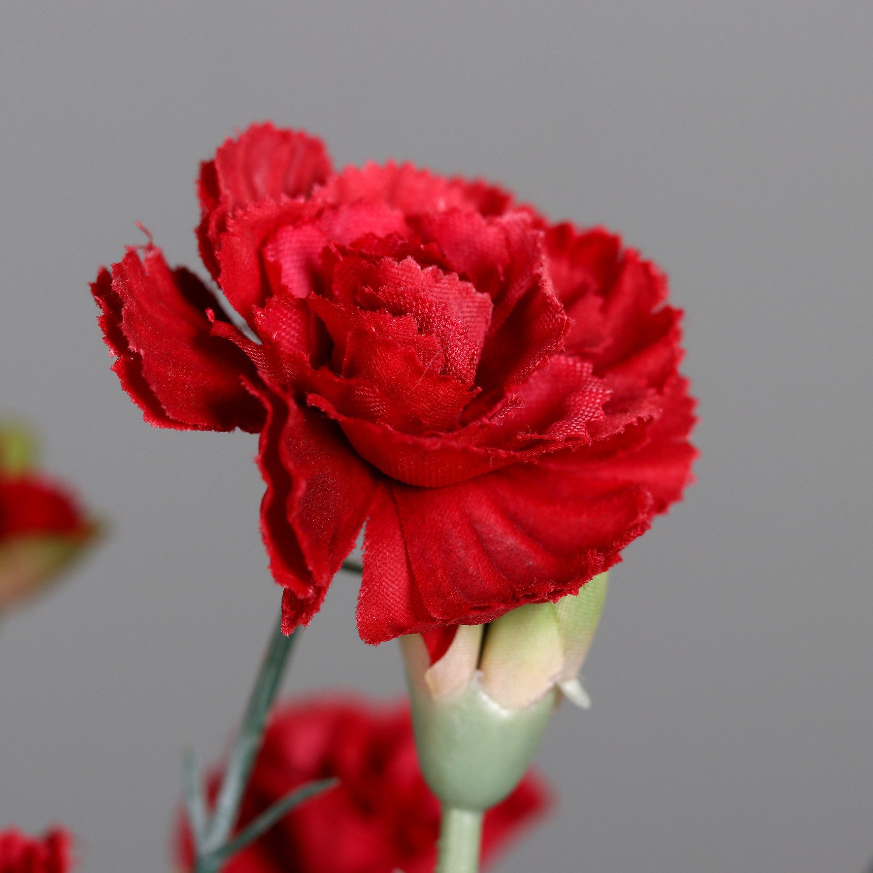 Kunstblumenstrauß Künstlicher Nelken Blumenstrauß, Rot, 50 cm Länge, mucPlants – Bild 3 von 3