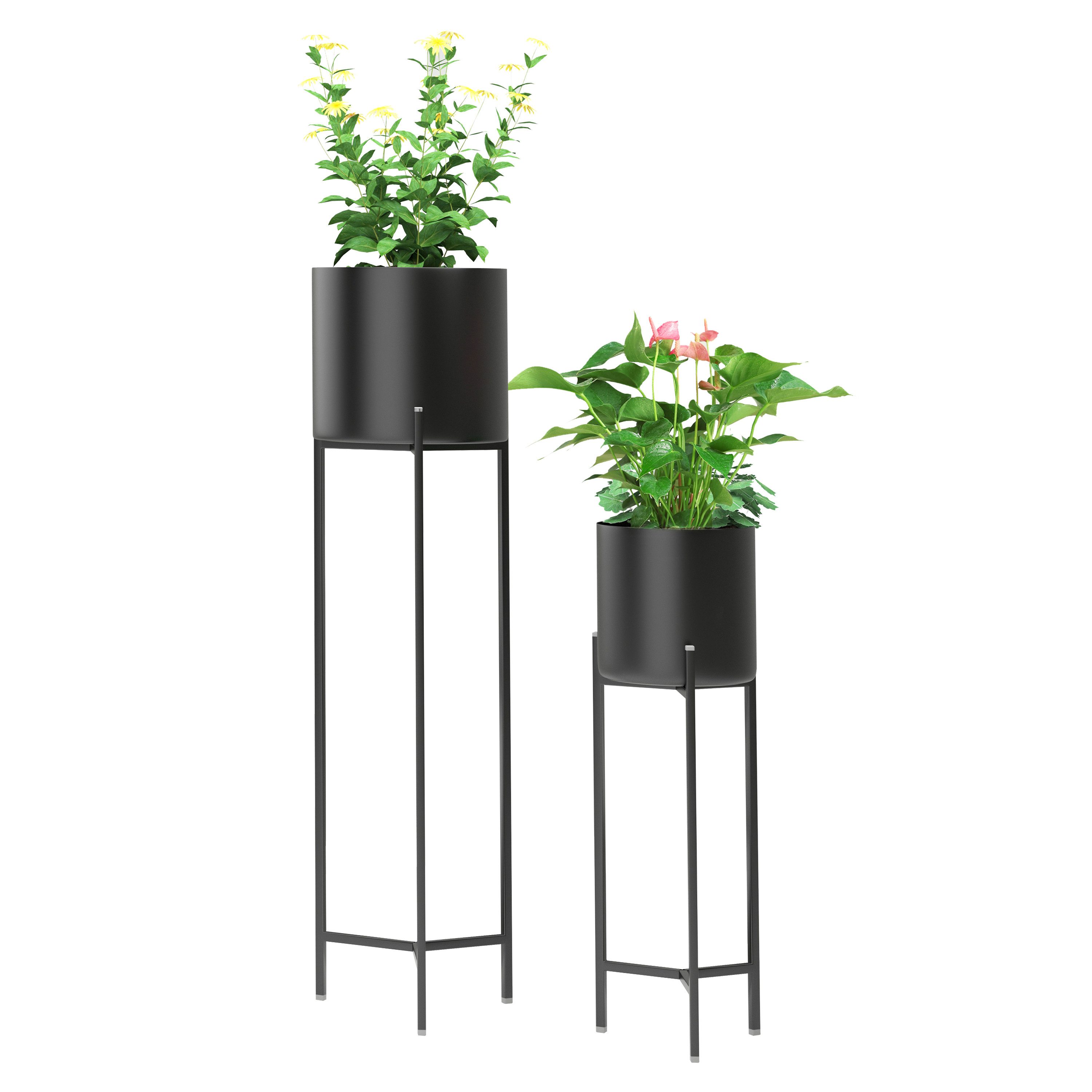 Blumenständer 2er Set Metall Blumentopfhalter, Blumenhalter