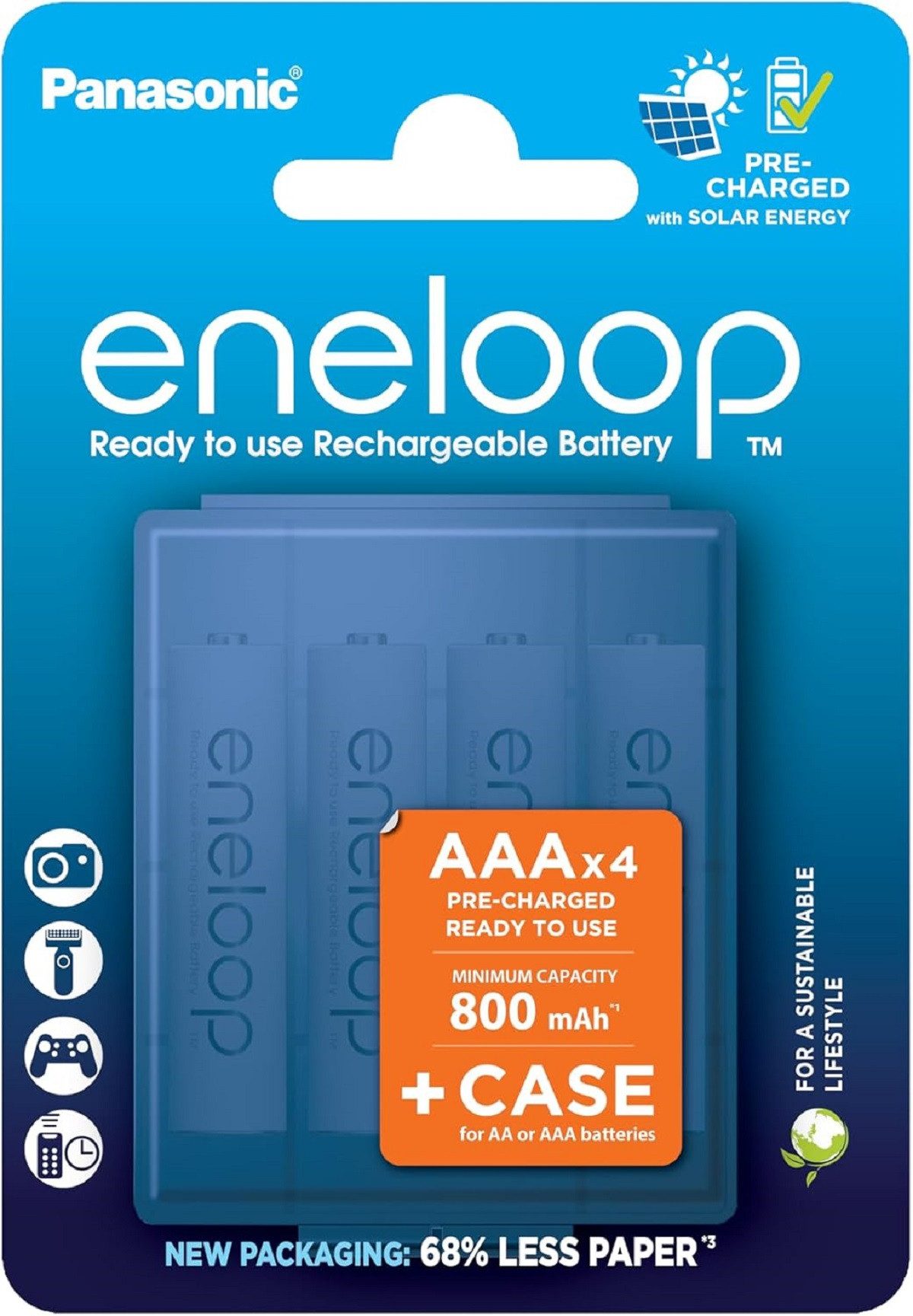 eneloop Pro AAA Akkus 930 mAh 4 Stk. – wiederaufladbar, mit Aufbewahrungsbox Batterie