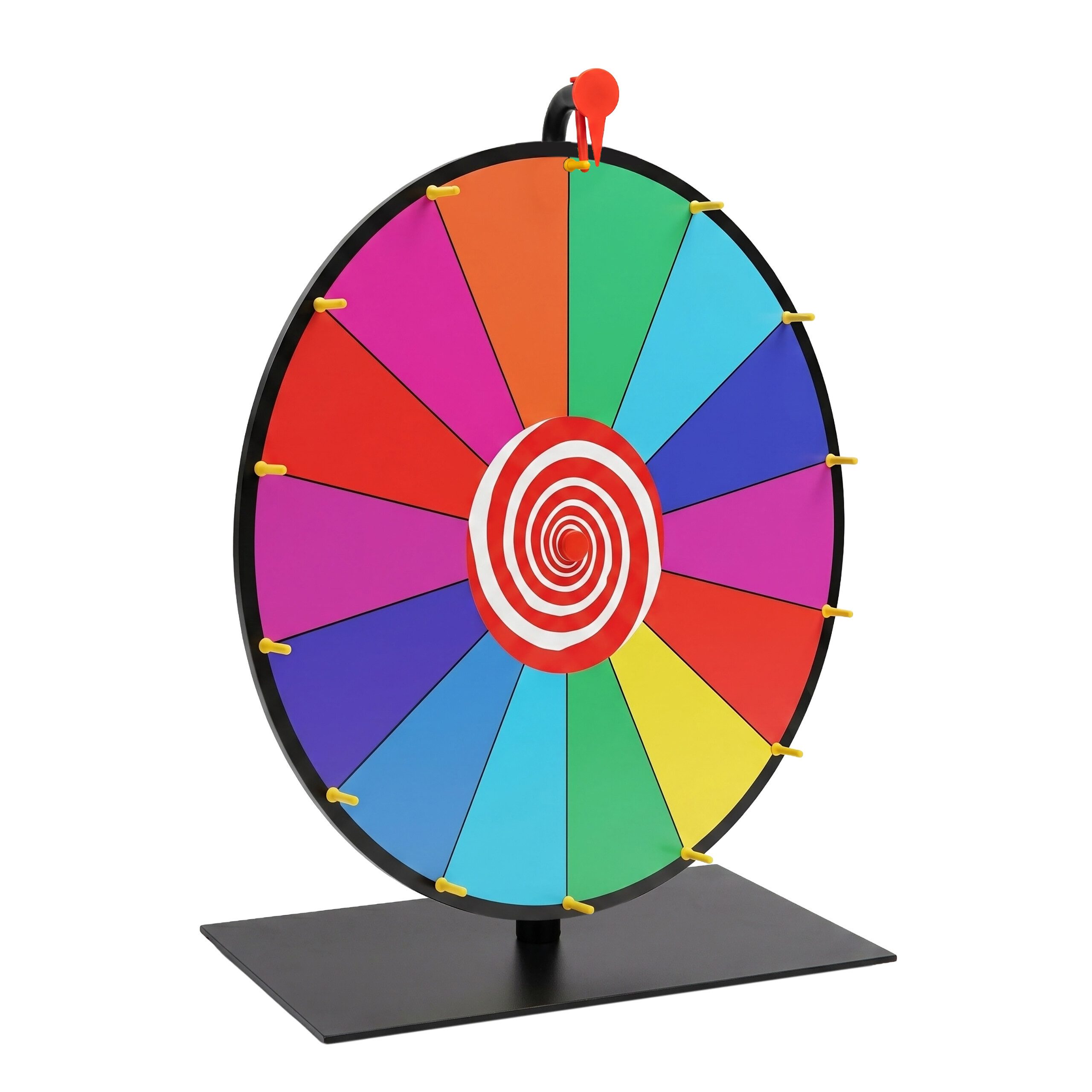 relaxdays Spiel Glücksrad zum Drehen mit Ständer, Glücksrad, 60 cm