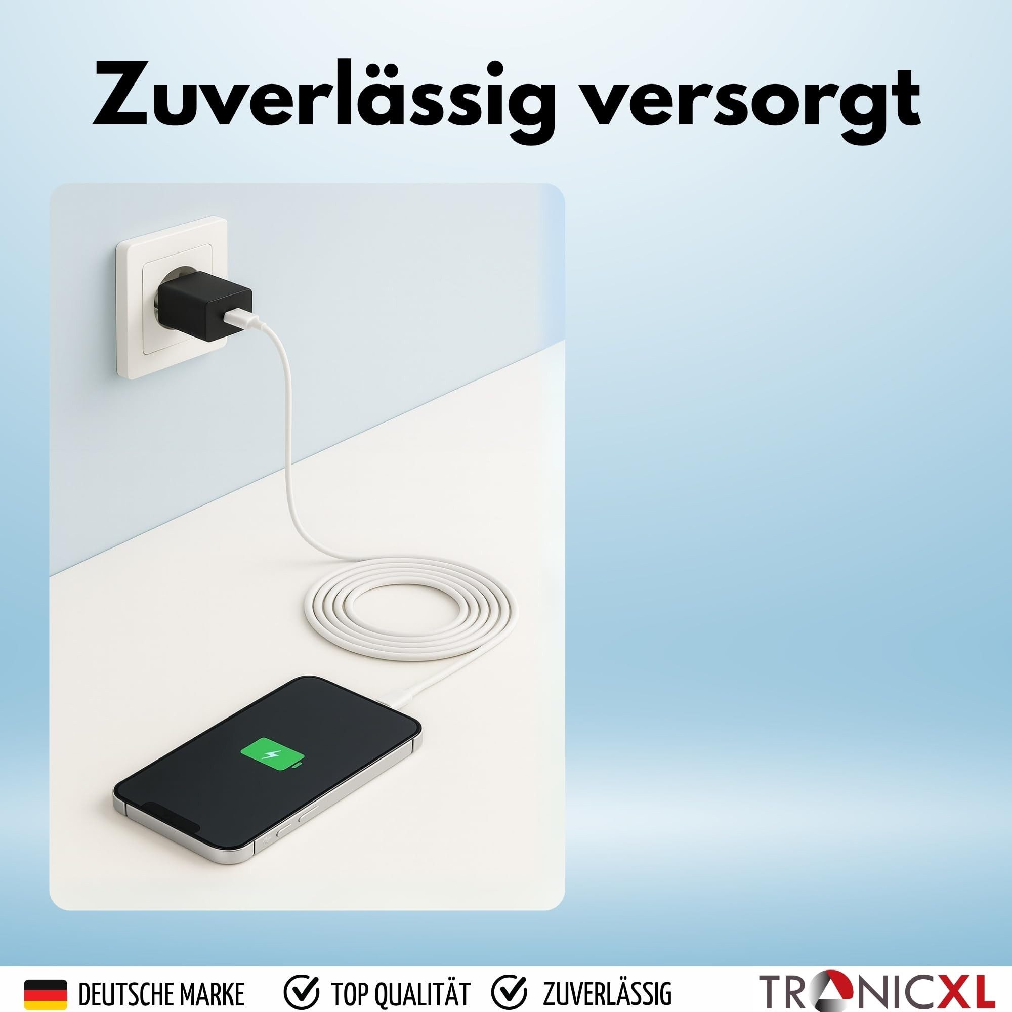 TronicXL USB Netzteil Netzgerät Ladegerät Steckernetzteil Handy Smartphone Handy-Netzteile (Ladestecker kompatibel mit Samsung Apple iPhone Xiaomi) – Bild 4 von 5