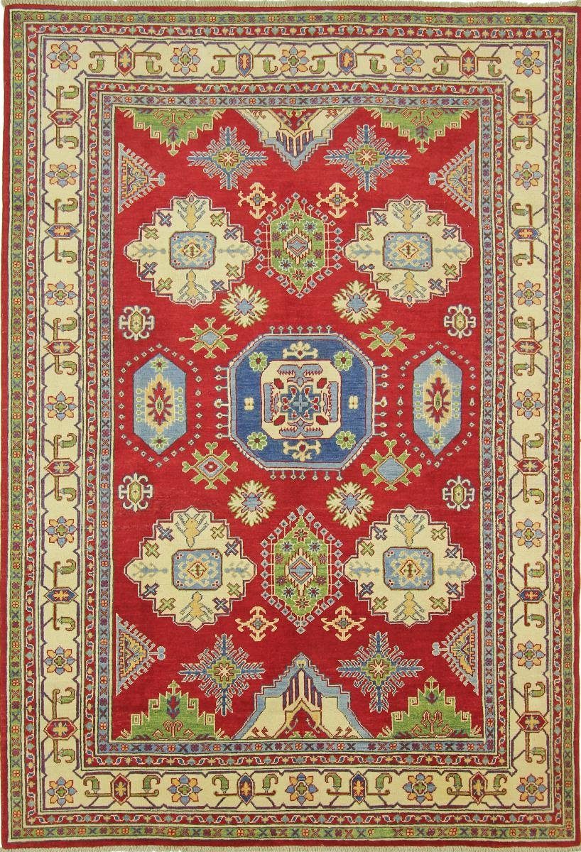 Orientteppich Kazak 196x287 Handgeknüpfter Orientteppich, Nain Trading, rechteckig, Höhe: 5 mm | Kurzflor-Teppiche