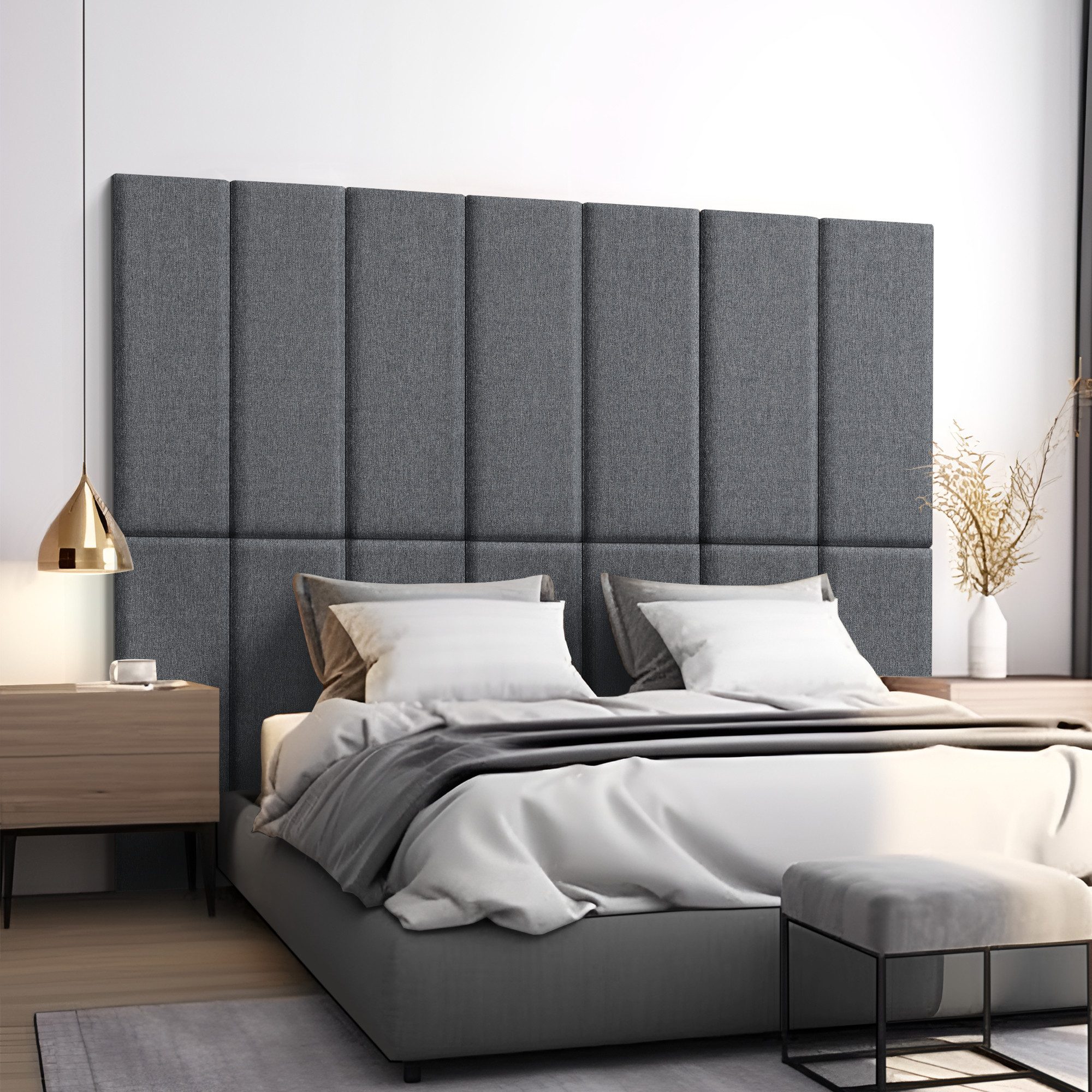 neu.haus Wandpolster, (Set, 2 Stück), »Carpino« Wandkissen Textil 90 x 30 c günstig online kaufen