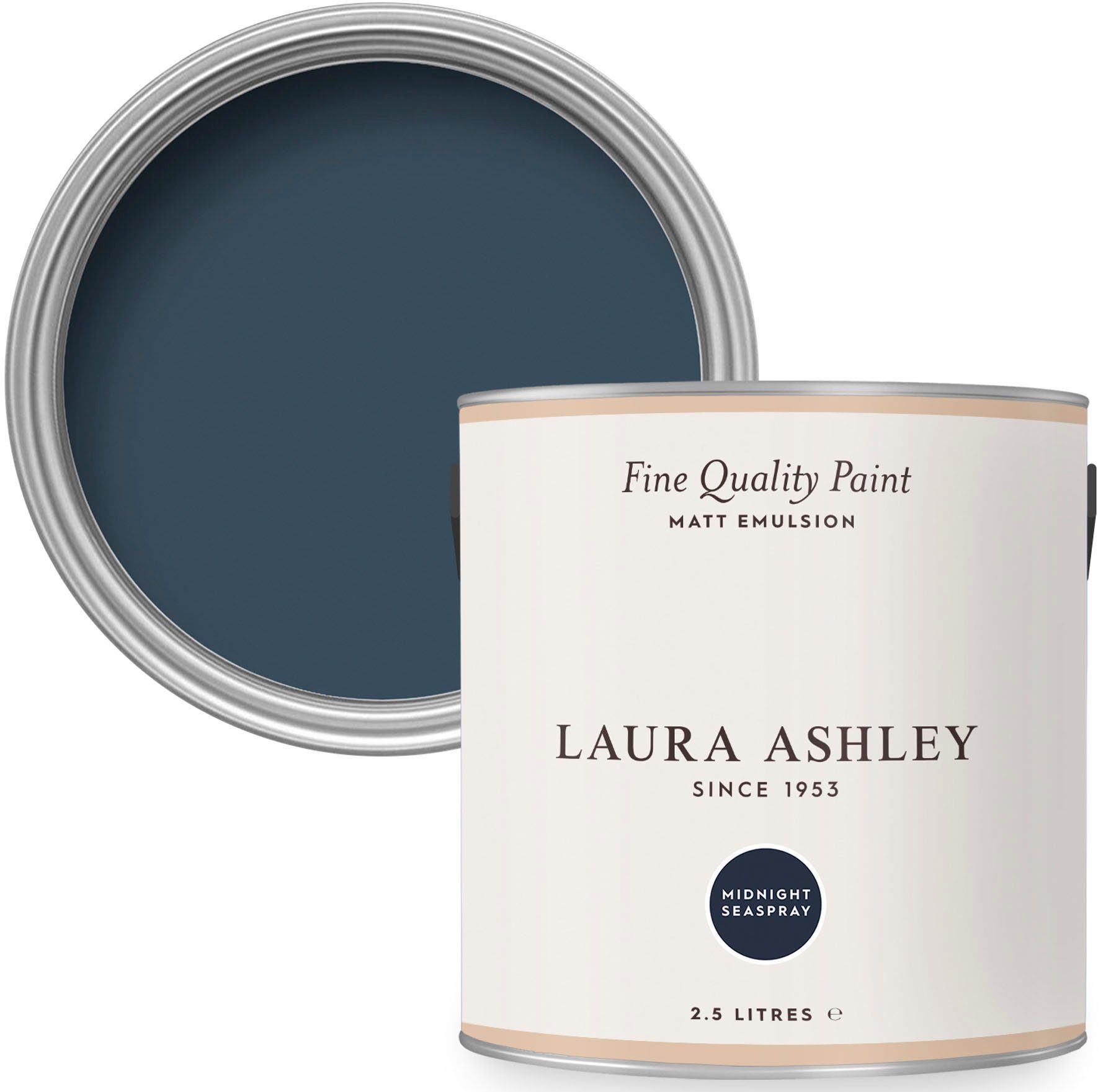 Quality L Paint Seaspray ASHLEY matt, Midnight LAURA MATT 2,5 Fine EMULSION shades, Wandfarbe blue