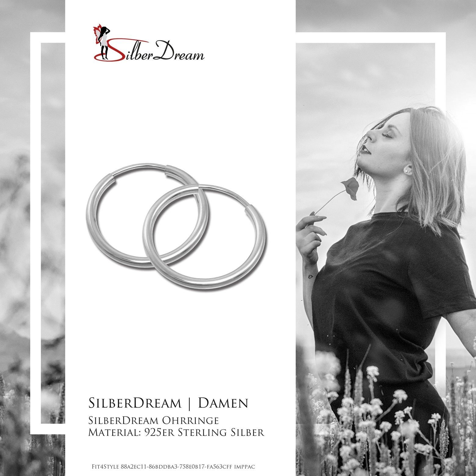 SilberDream Paar Creolen SilberDream Ohrringe 25mm günstig online kaufen