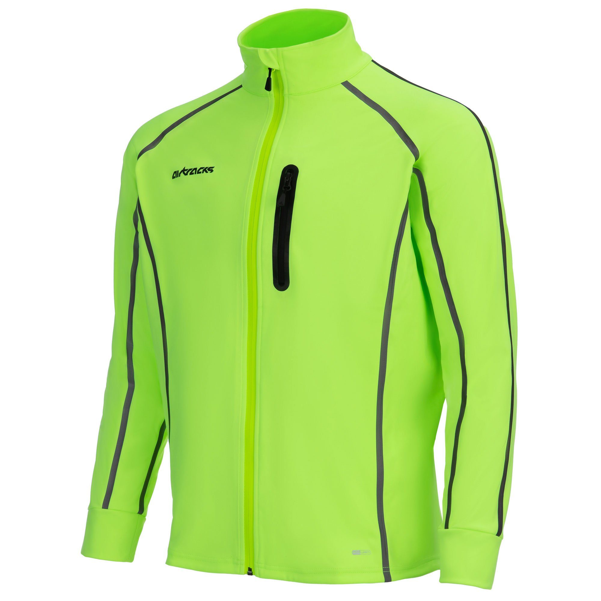 Airtracks Laufjacke Herren Thermo Laufjacke AIR TECH II (Softshell - Wind und Wasserdicht, Funktions Jacke) für die kalte Jahreszeit Herbst-Winter » S M L Xl XXL XXXL «