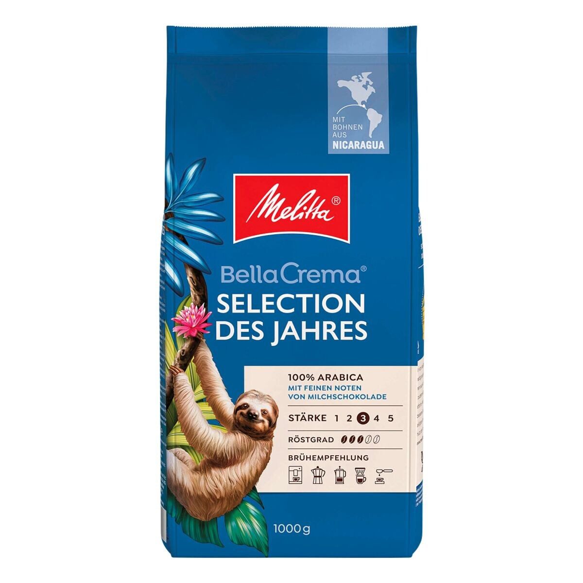 Melitta Kaffee BellaCrema® Selection des Jahres, 1000 g, ganze Bohnen