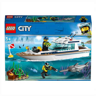 LEGO® Konstruktionsspielsteine LEGO® City - Tauchyacht, (Set, 148 St)