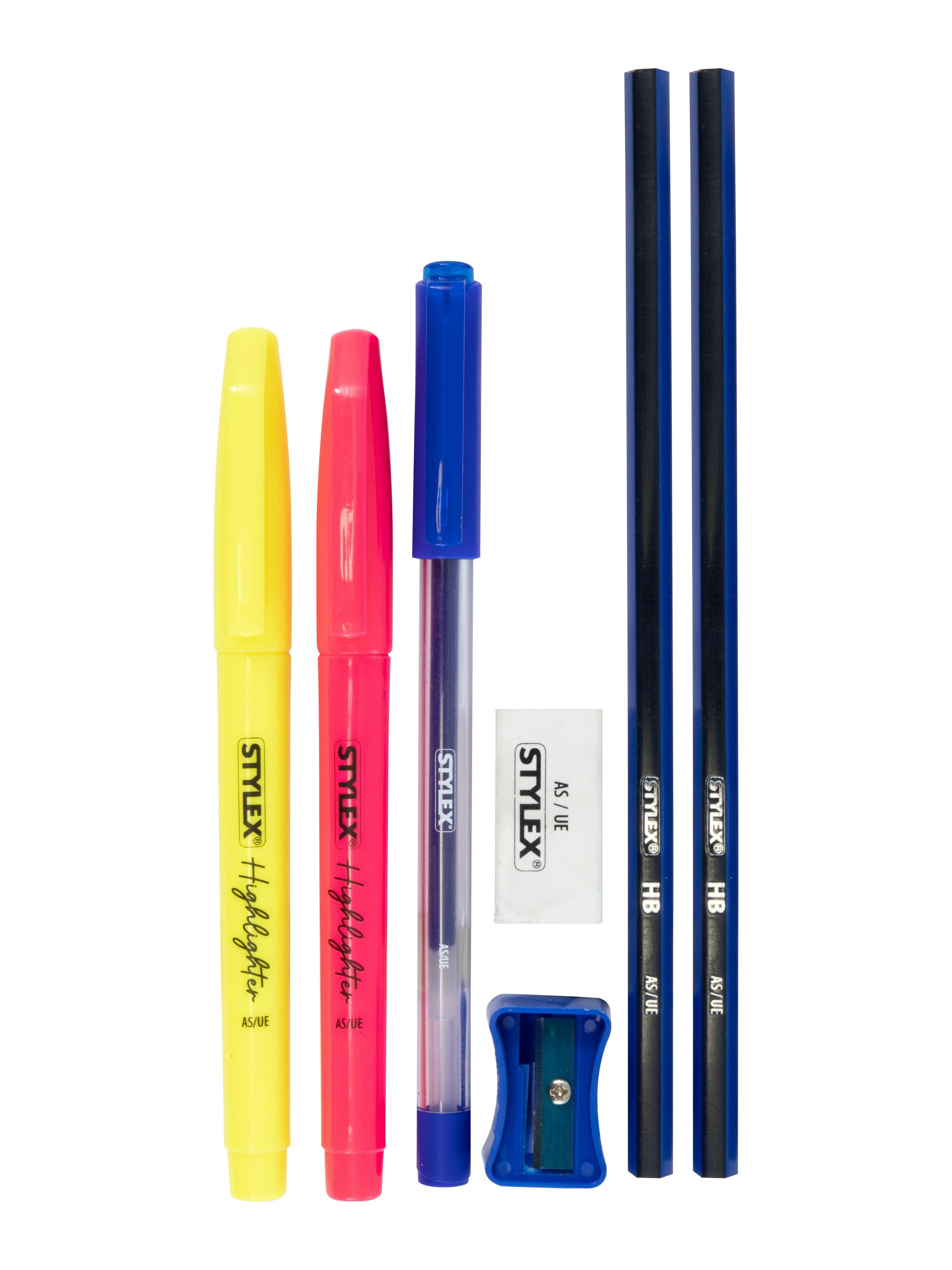 Stylex Schreibwaren Kugelschreiber Home-Office-Set, 11tlg. mit Kugelschreiber, Textmarker, Marker, Gelsch