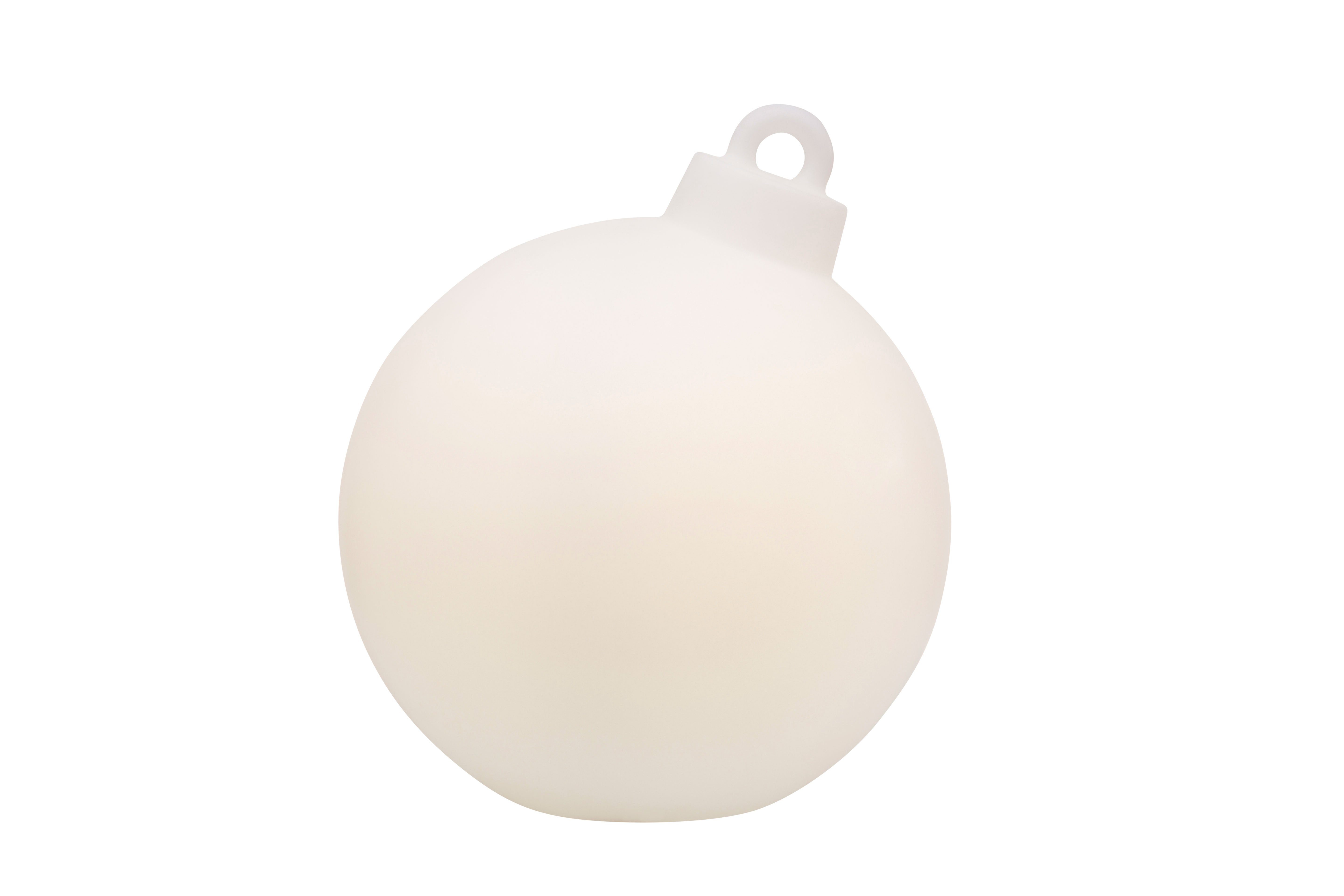 8 seasons design Gartenleuchte Shining Christmas Ball, LED WW, LED wechselbar, Warmweiß, Ø 33 cm weiß für In- und Outdoor White