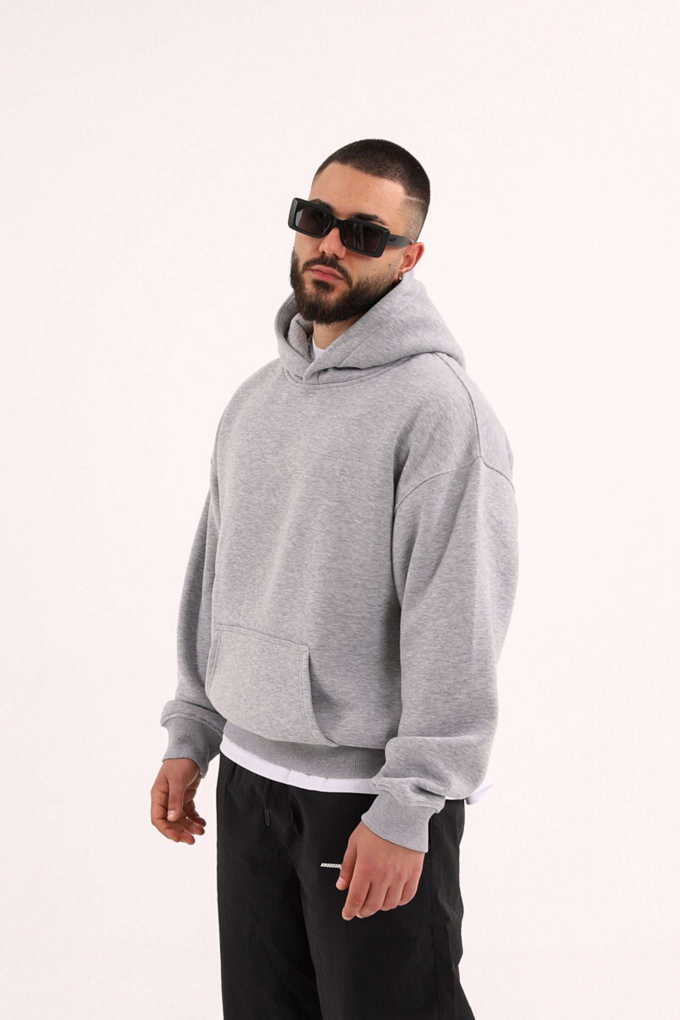 Hoodie einfarbiger Basic Oversized Hoodie Premium Kapuzenpullover Unisex