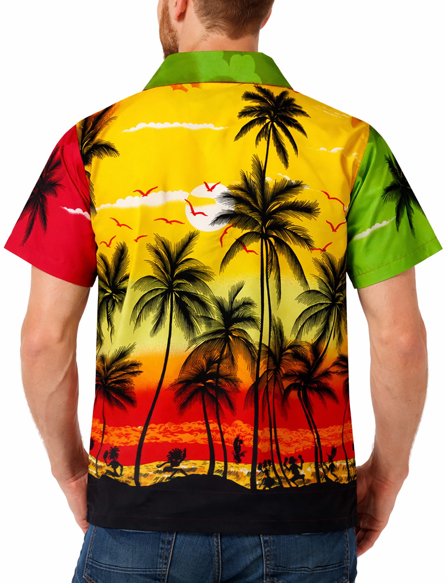 King Kameha Hawaiihemd "Beach" Funky Hawaii-Hemd Herren Kurzarm Front-Tasche Stylish – Bild 4 von 5