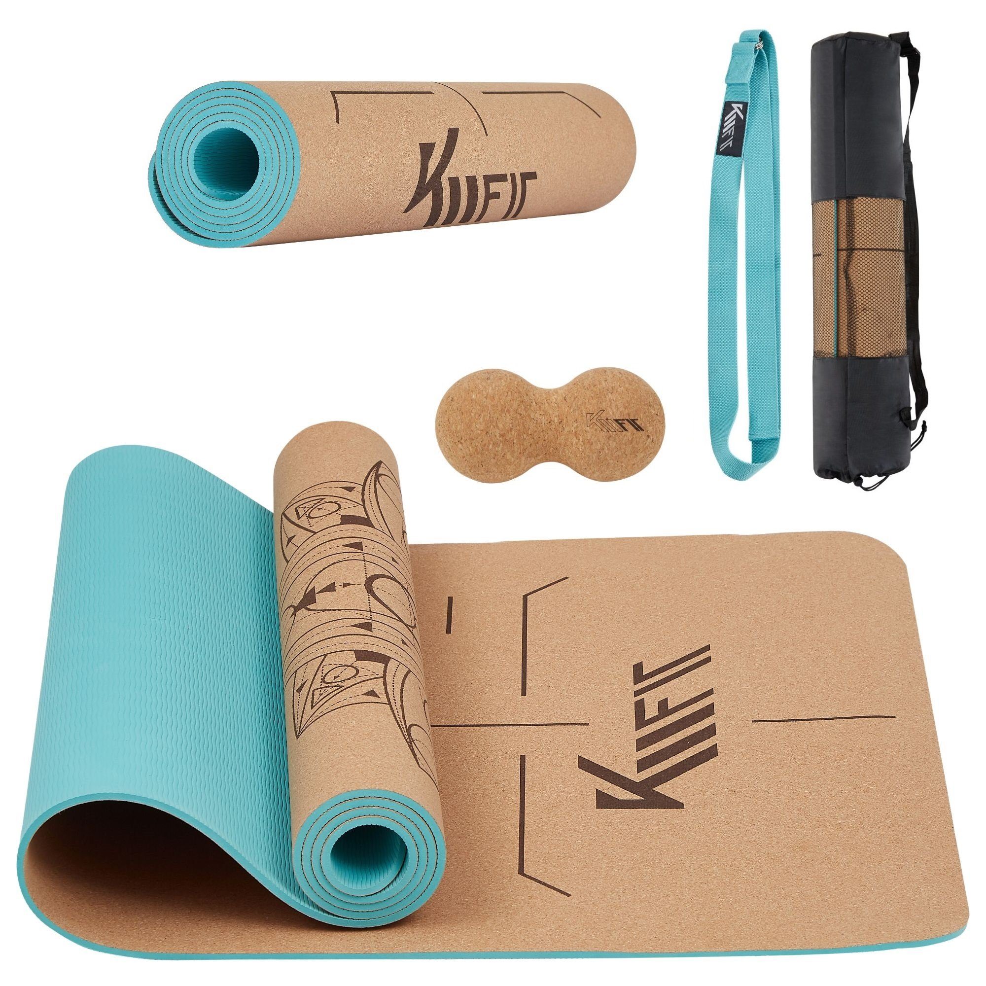 Yogamatte Gymnastikmatte Fitnessmatte Pilates Sportmatte Bodenmatte mit Tasche