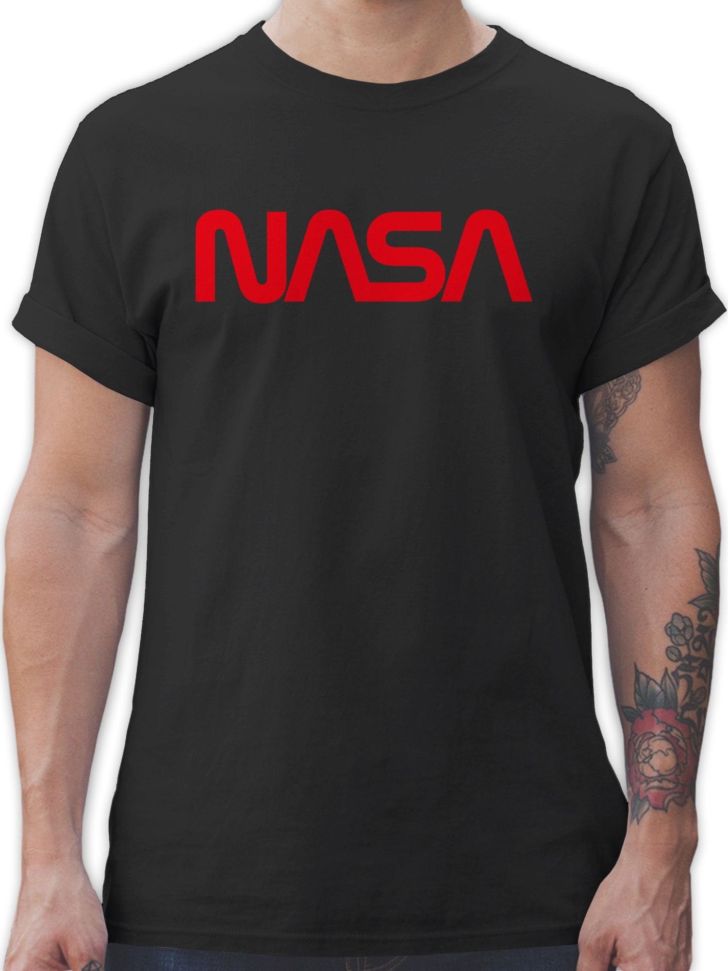 Schwarz Geschenke Astronaut 01 - Weltraum Shirtracer Nerd Raumfahrt T-Shirt Mondlandung Nasa