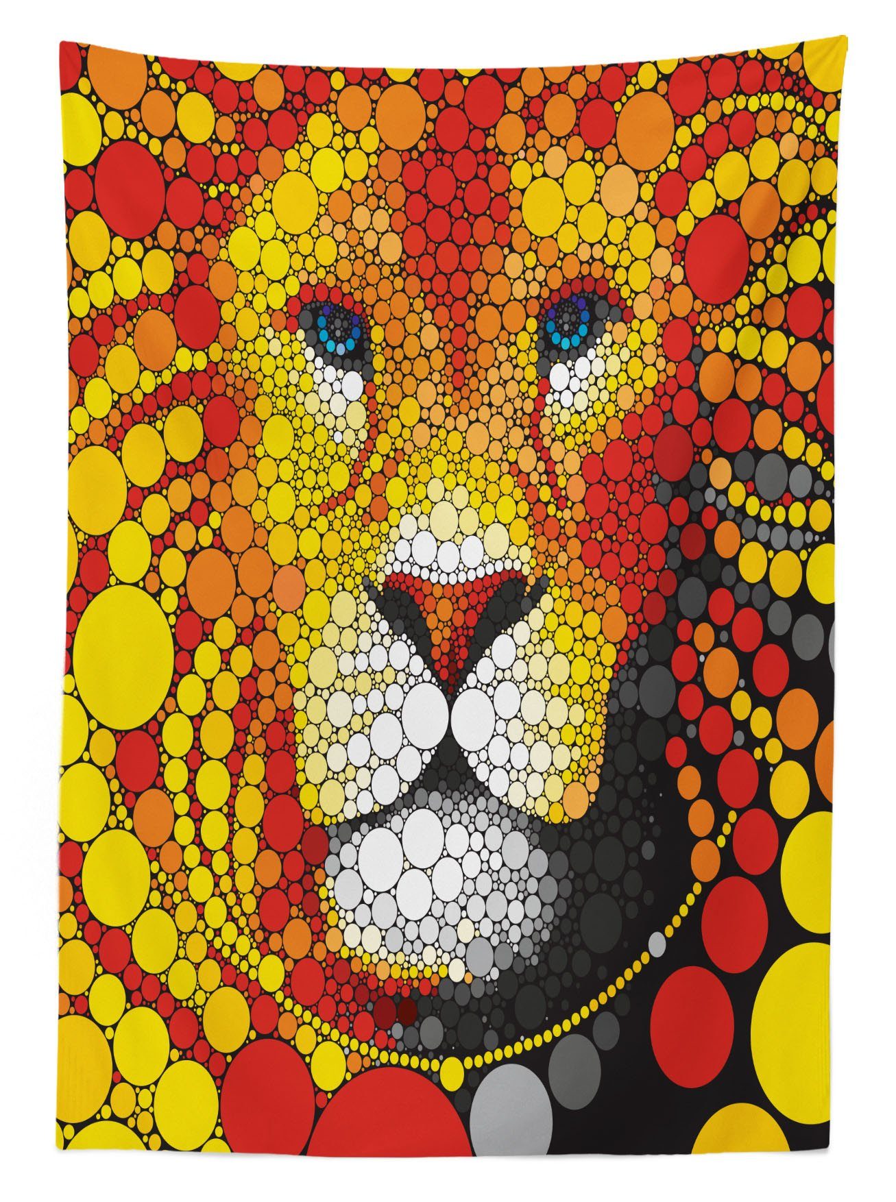 geeignet Für Abakuhaus Klare Bereich Farben, Außen Waschbar Lion in den Farbfest Abstrakt Tischdecke Wild Fractal