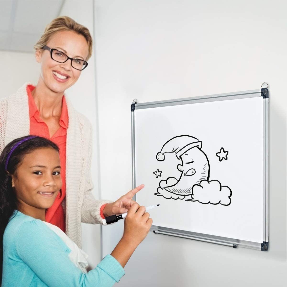COSTWAY Magnettafel, Whiteboard, Pinnwand Wandtafel Board mit Alurahmen