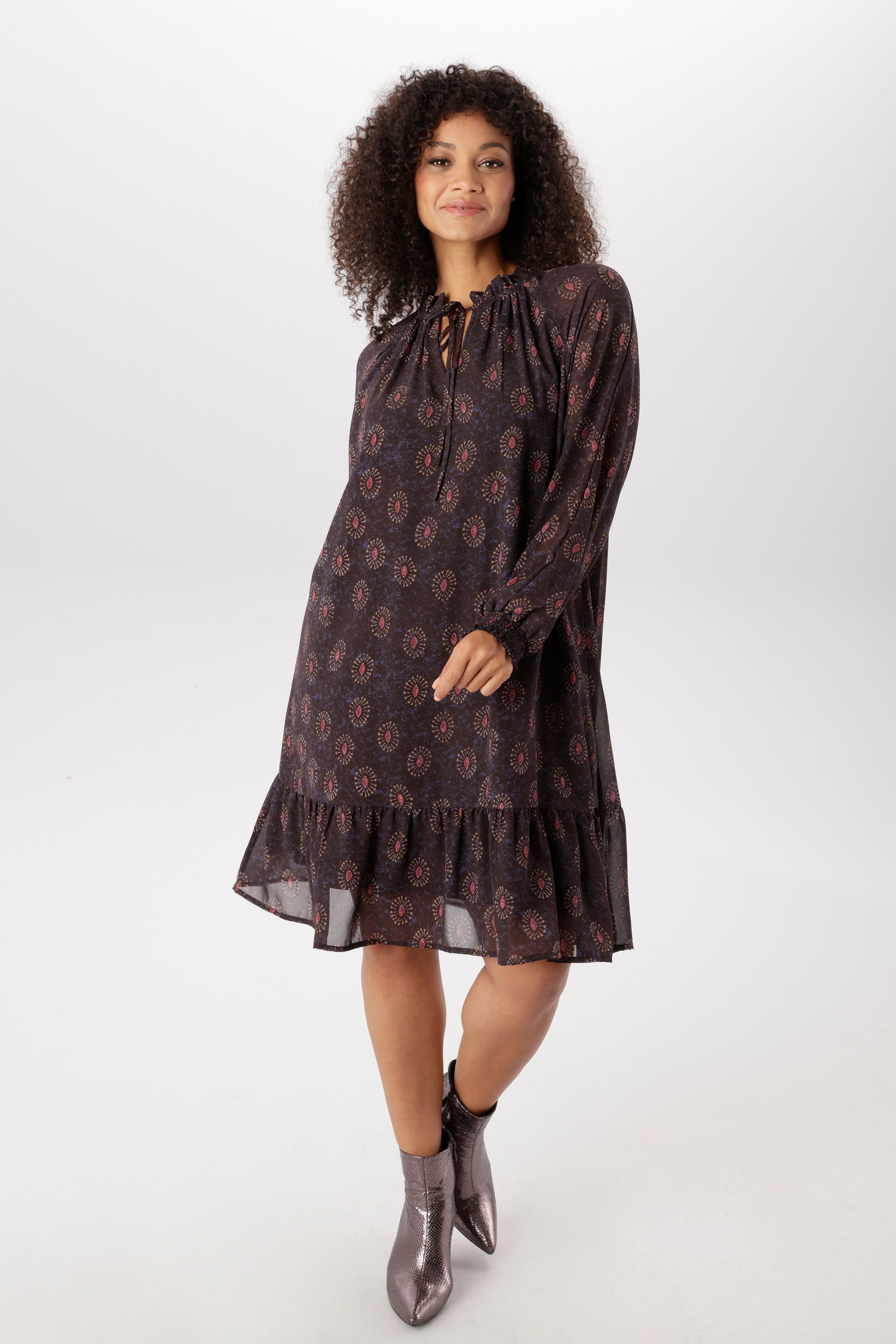 Aniston PLUS Chiffonkleid mit Volant am Saum - NEUE KOLLEKTION