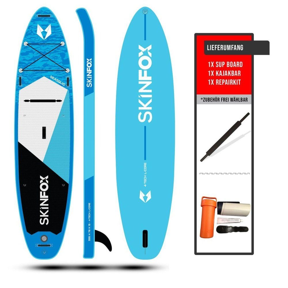 Skinfox Inflatable SUP-Board SEASQUID - 335x78x15 - SKINFOX SUP