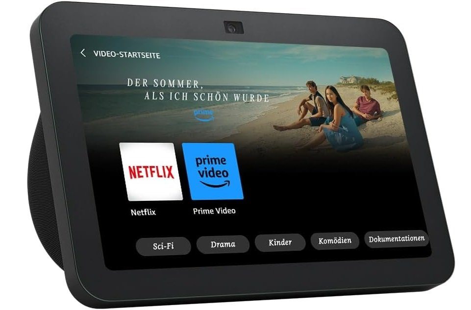 Amazon Echo Show 8 (3. Gen., 2023) HD-Touchscreen mit 3D-Audio Alexa Lautsprecher Schwarz Anthrazit
