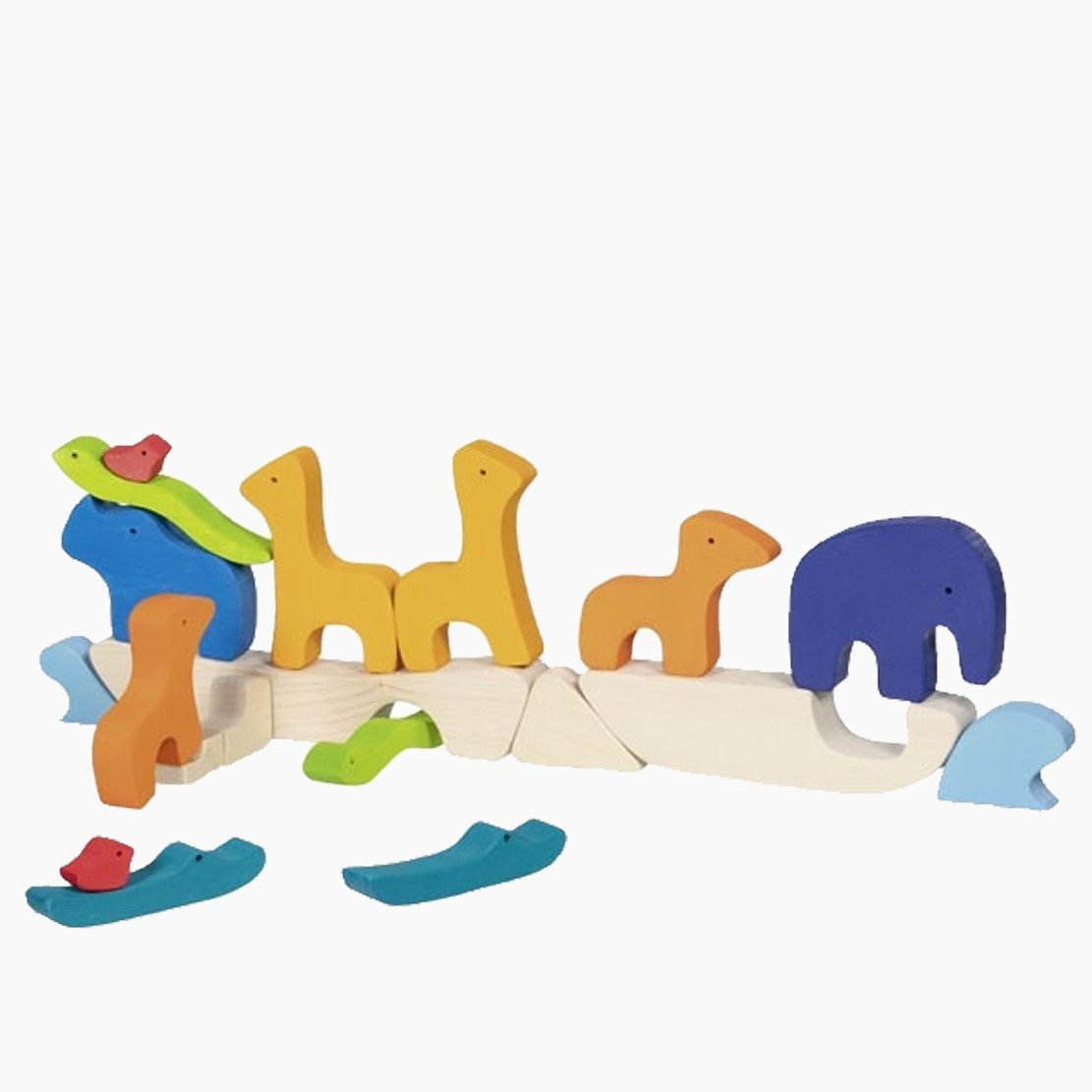 goki Stapelspielzeug Arche Noah, (packung, 17-tlg), Ein Klassiker für Generationen