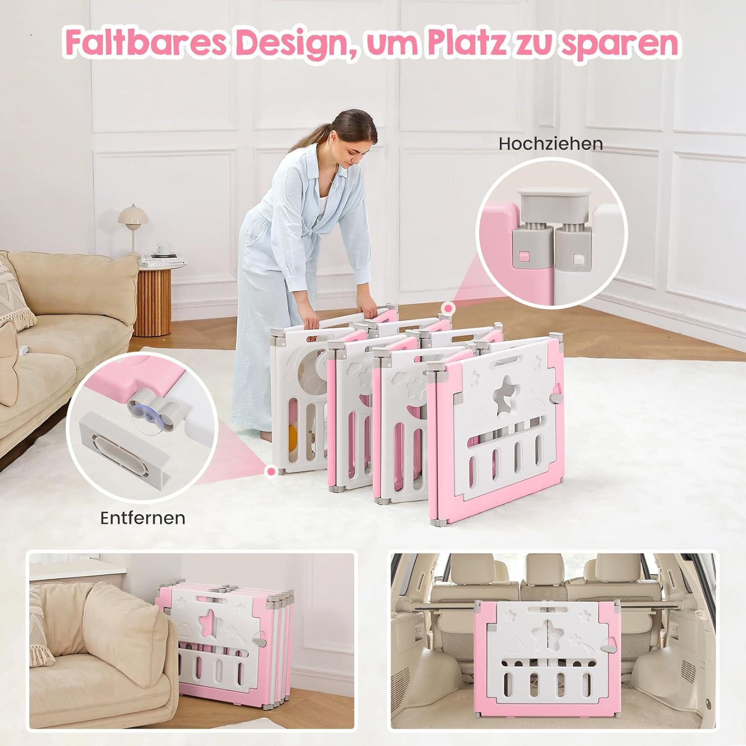 ToteBox Laufstall Babyschranke, Laufstall Laufgitter für günstig online kaufen