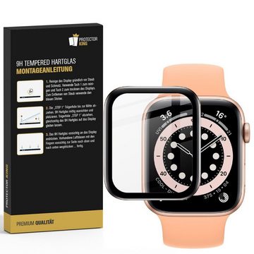 Protectorking Schutzfolie 1x Plexiglas für Apple Watch 4/ 5/ 6 44mm FULL CURVED Displayschutz, (1-Stück), Rand