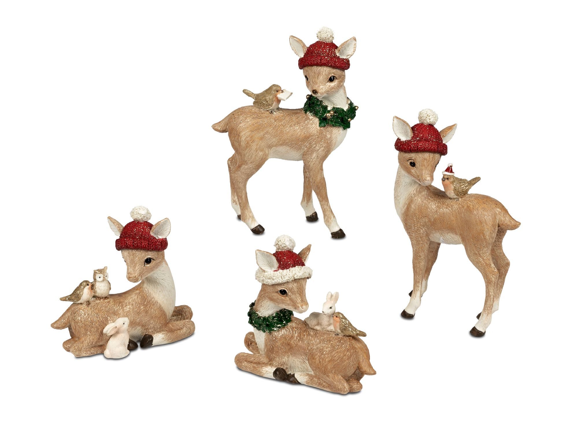 formano Dekofigur Winterzeit, Farbe: Natur, Motiv: Rehe günstig online kaufen