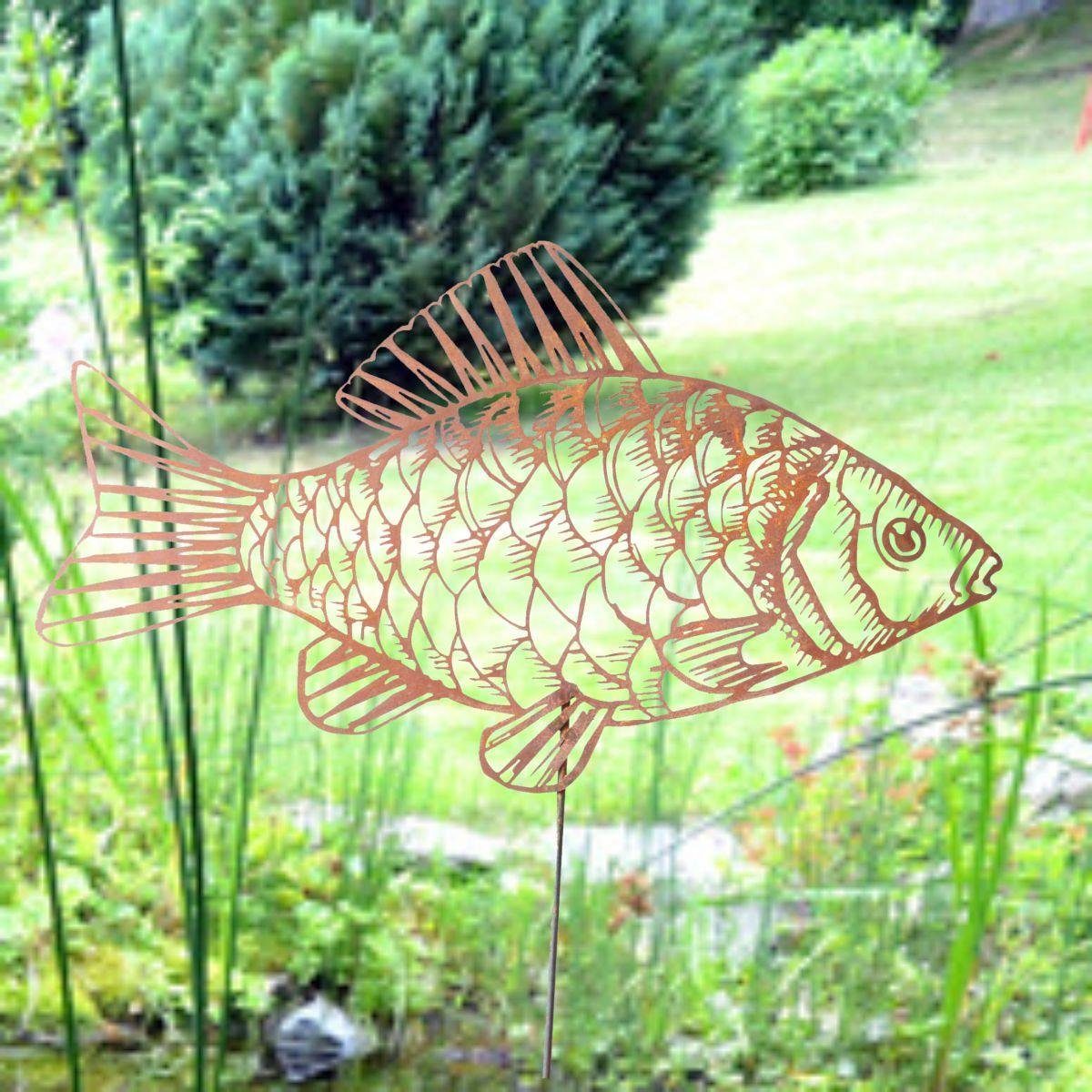 Brasse 440s Rost 440 Stab, mit (Stück) Gartenfigur Fisch