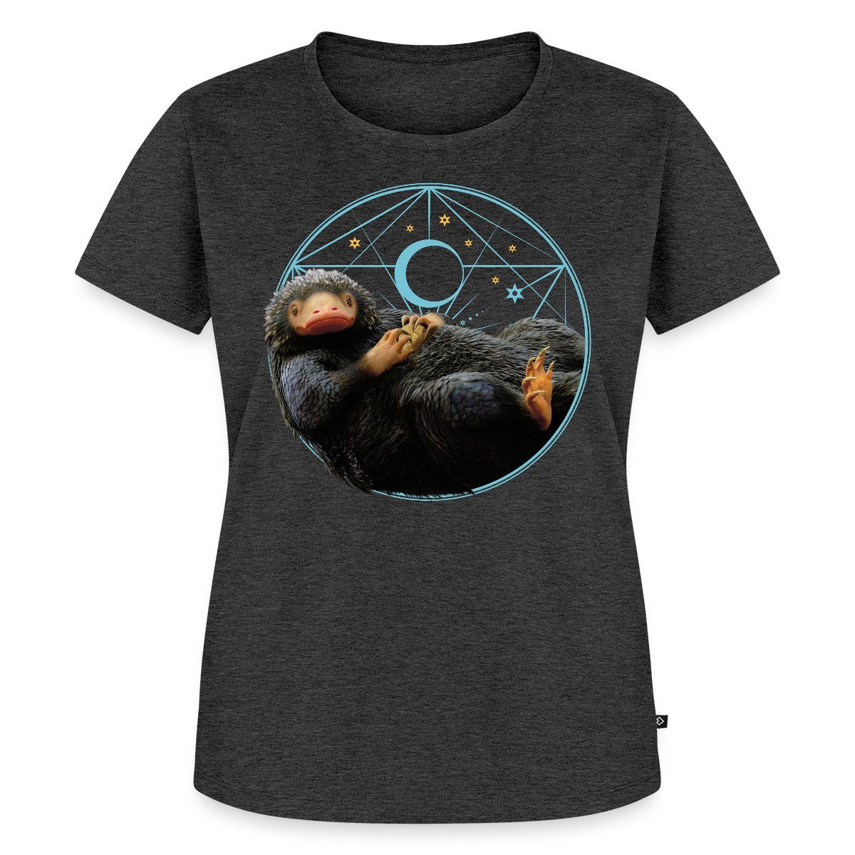 T-Shirt Phantastische Tierwesen Niffler mit Münze Geschenk Frauen Premium T-Sh