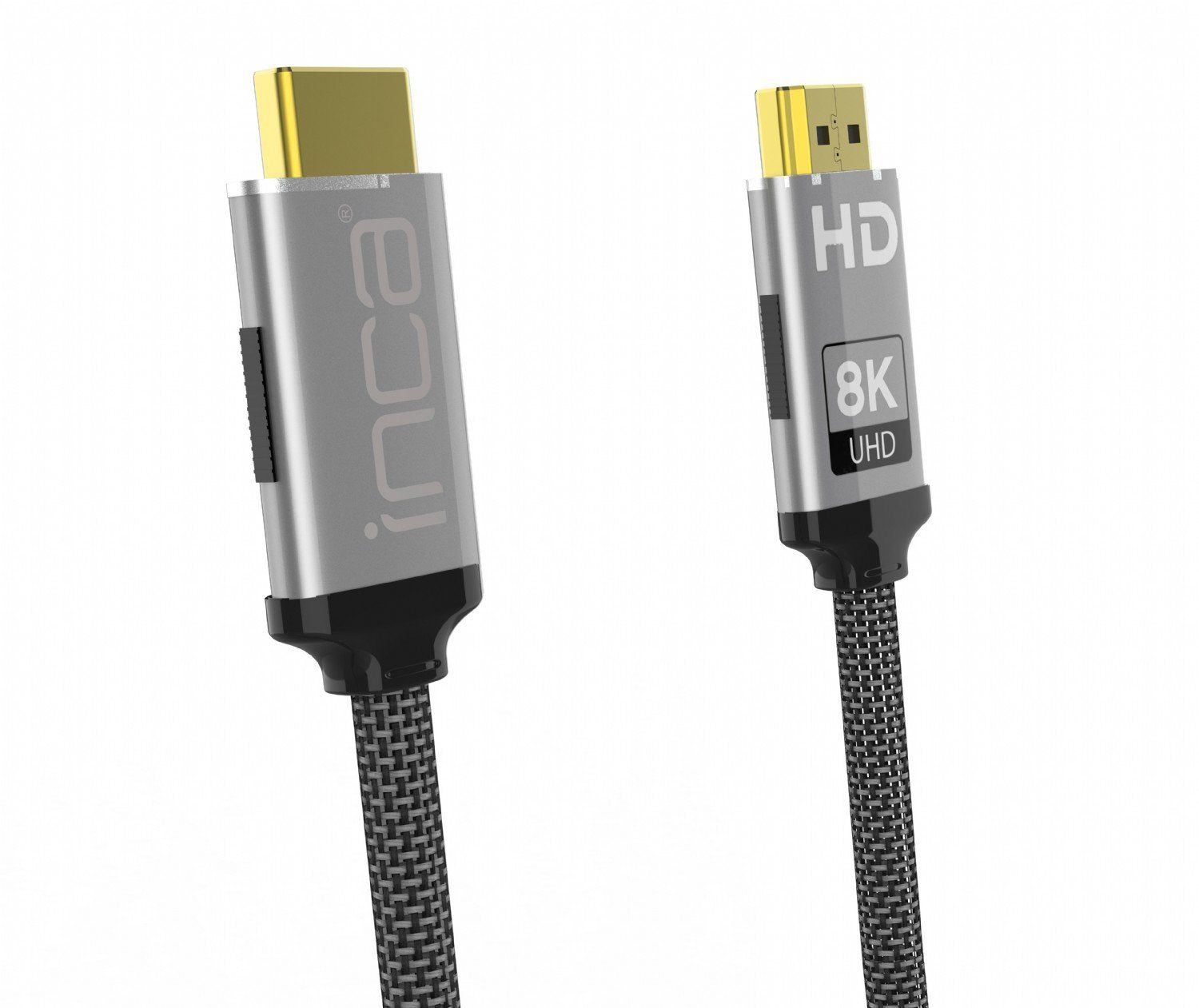 INCA HDMI Kabel: 8K HD Bildübertragung, Goldspitzen, geflochten HDMI-Kabel, (300 cm)