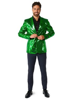 Opposuits Kostüm SuitMeister Glitzerjacke grün, Eine grüne Discokugel zum Anziehen!
