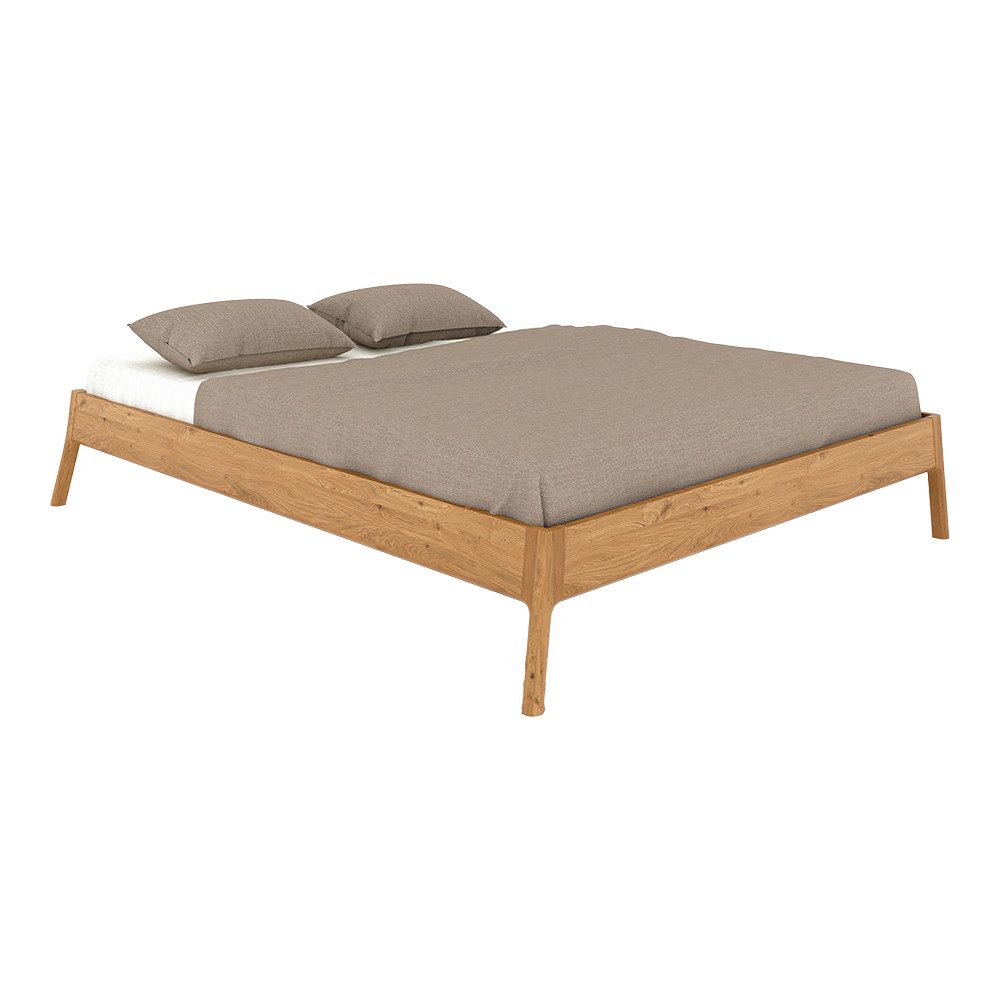 Lomadox Bettgestell THORNBURY-165, Bett Doppelbett Massivholzbett, Wildeiche massiv geölt, 160x220cm