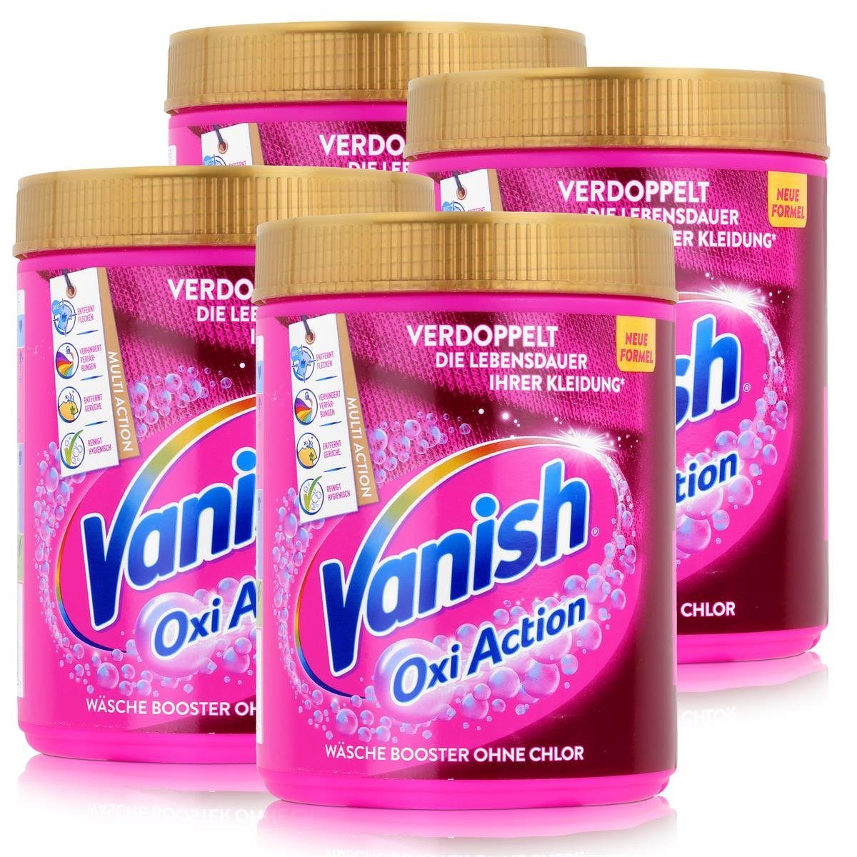 Vanish Oxi Action Anwendung Waschmaschine VANISH Vanish Oxi Action Wäsche Booster ohne Chlor 550g Pulver (4er