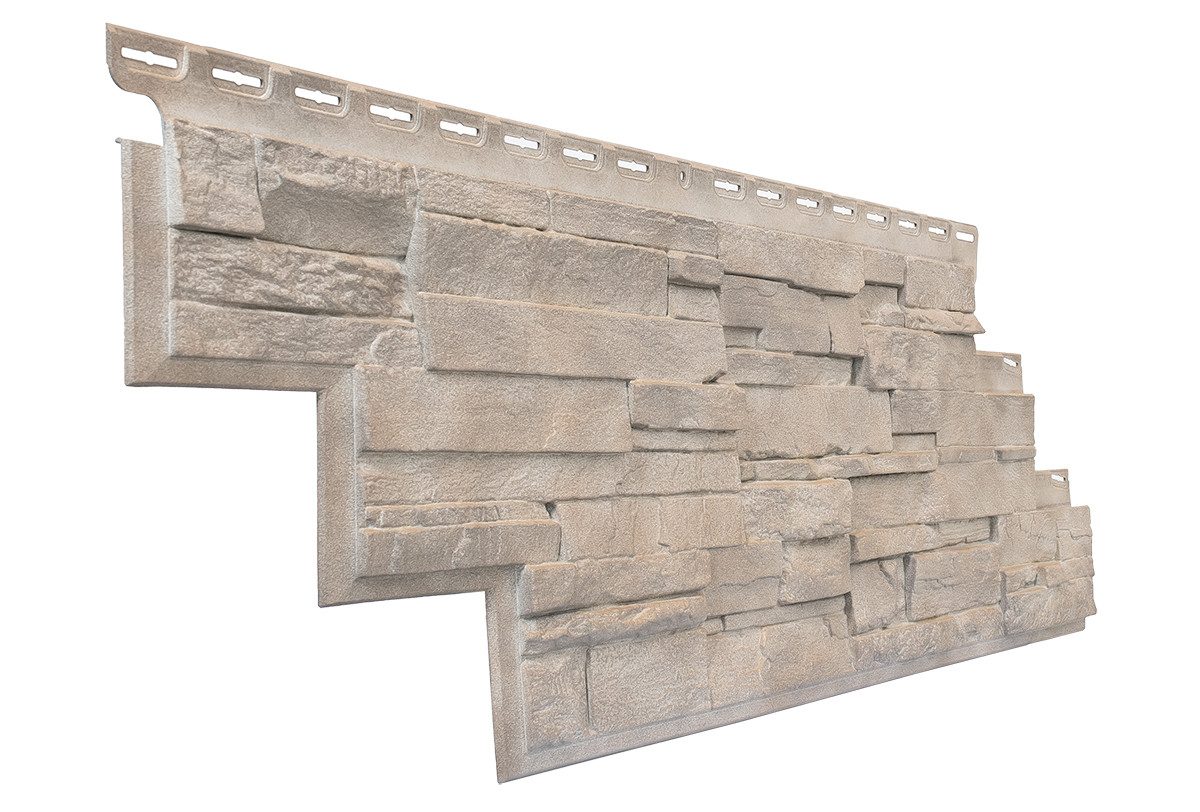 NOVIK Verkleidungspaneel NovikStone DS Platte 105x33cm 10 Stück 2,32qm Schichtstein beige, BxL: 33,34x105,41 cm, 0,375 qm, (Karton mit 10 Platten, 3,52 qm) Wandverkleidung mit 3-D-Effekt, problemlose Montage, Natursteinoptik