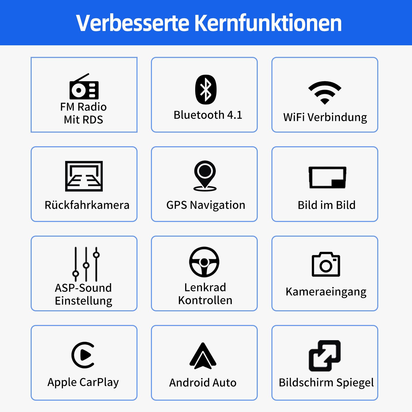 ESSGOO DAB+ Android 15 Carplay Für Hyundai i20 PB 2008-2011 GPS Navi Kam Autoradio (4+64GB(optional), DAB+ (optional), RDS, Mirror Link Apple Carplay Android Auto,ASP)