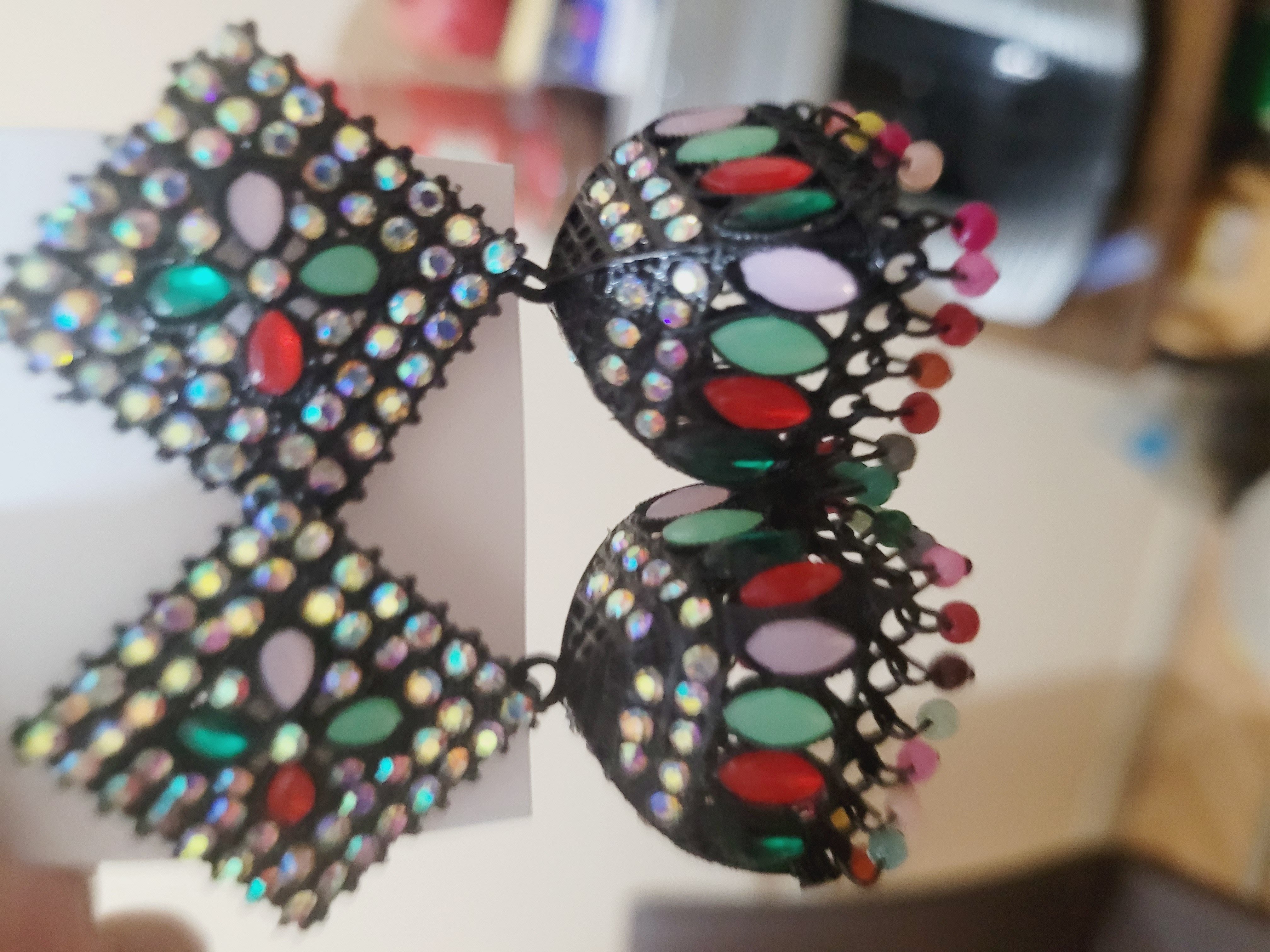 PfauGermany Paar Ohrhänger Grace Jumkha Multi Beads (2-tlg)