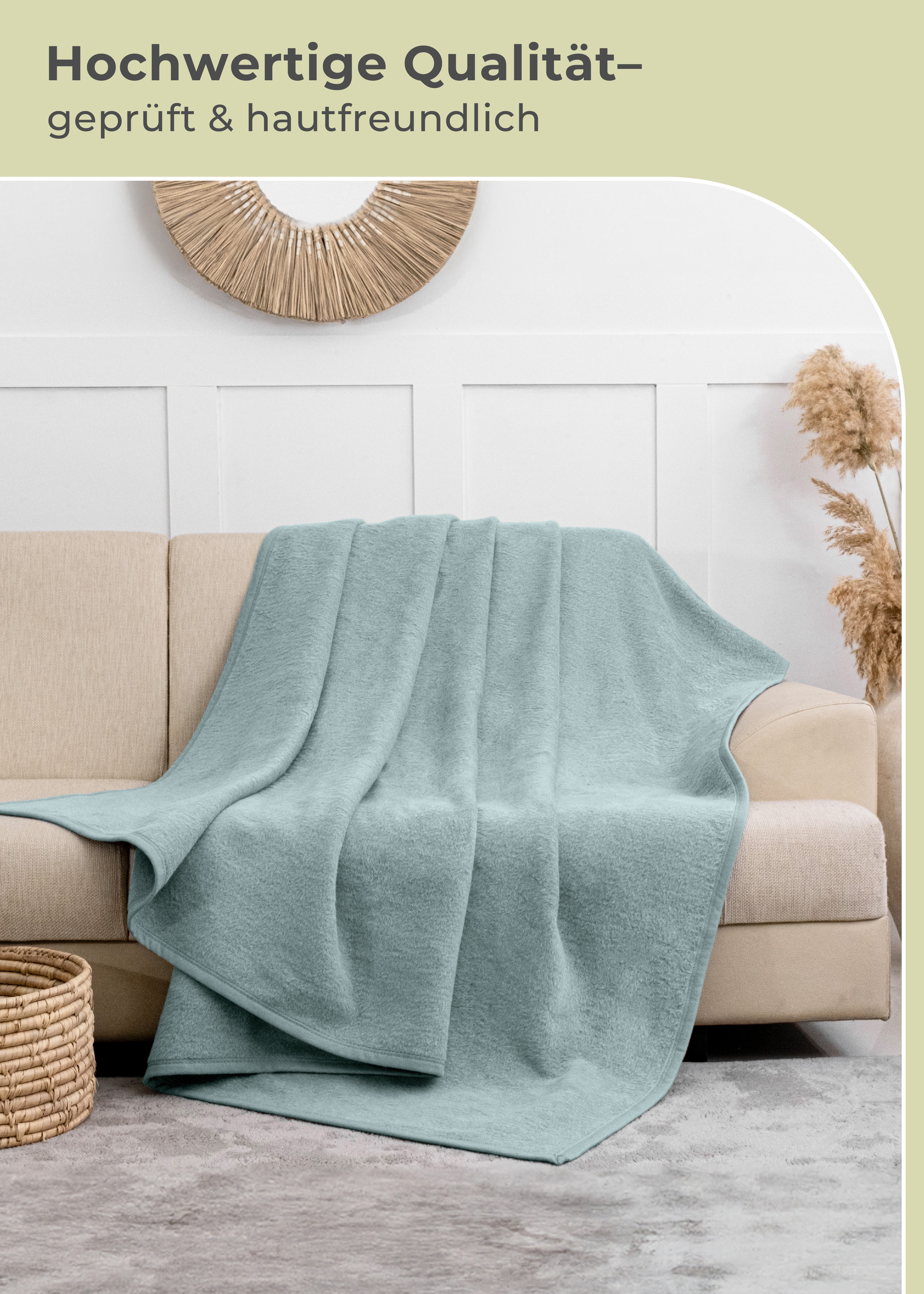 Wohndecke Wohndecke aus Baumwolle - Kuscheldecke, Baumwolldecke, Laynenburg, Decke als Sofa-decke, Couchdecke, Wolldecke aus Baumwollmix – Bild 3 von 5