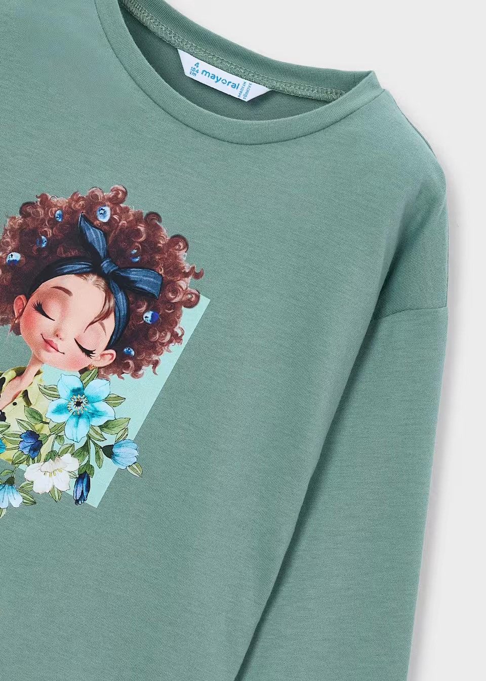 Mayoral Langarmshirt Grün für Mädchen (400364)