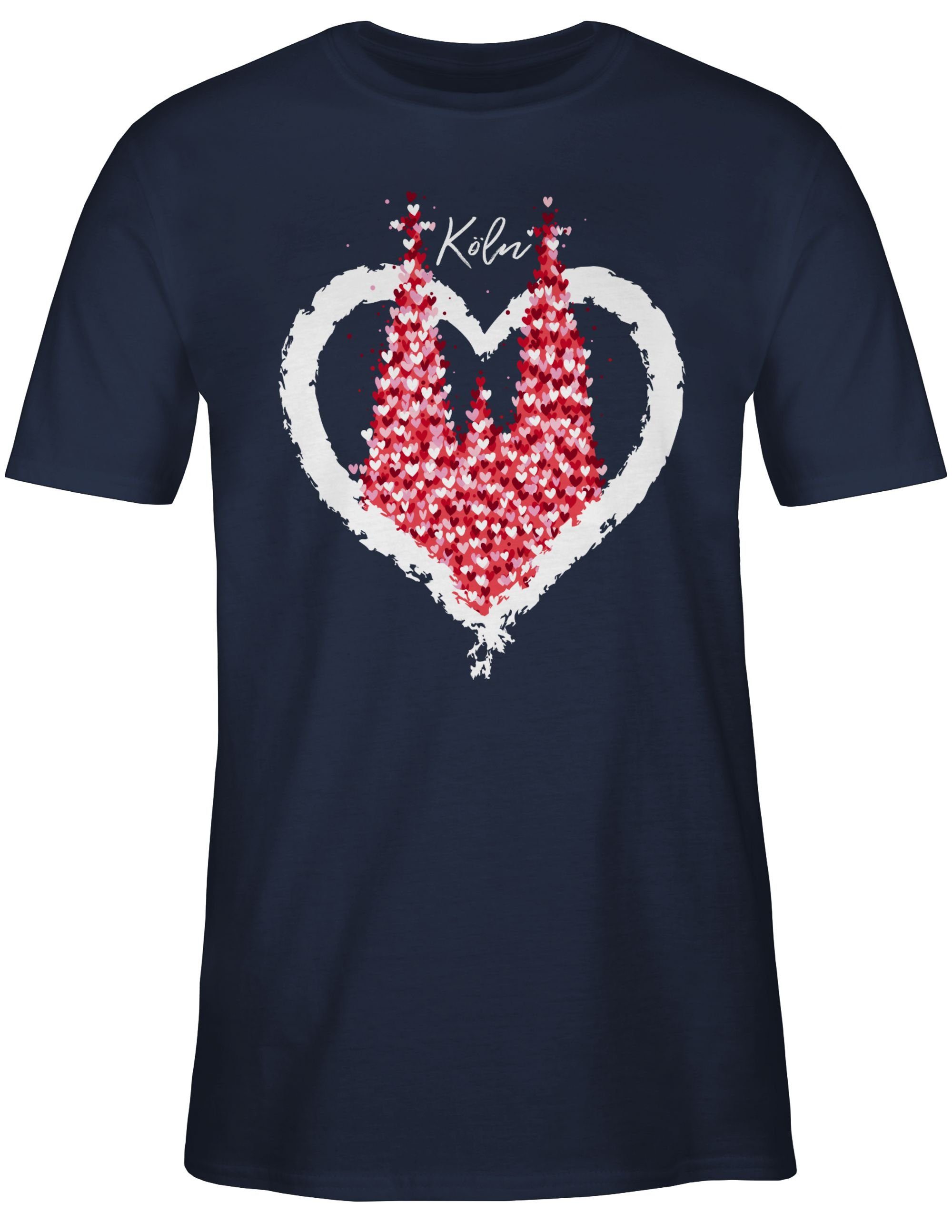 Shirtracer T-Shirt Kölner Dom Köln Rot günstig online kaufen