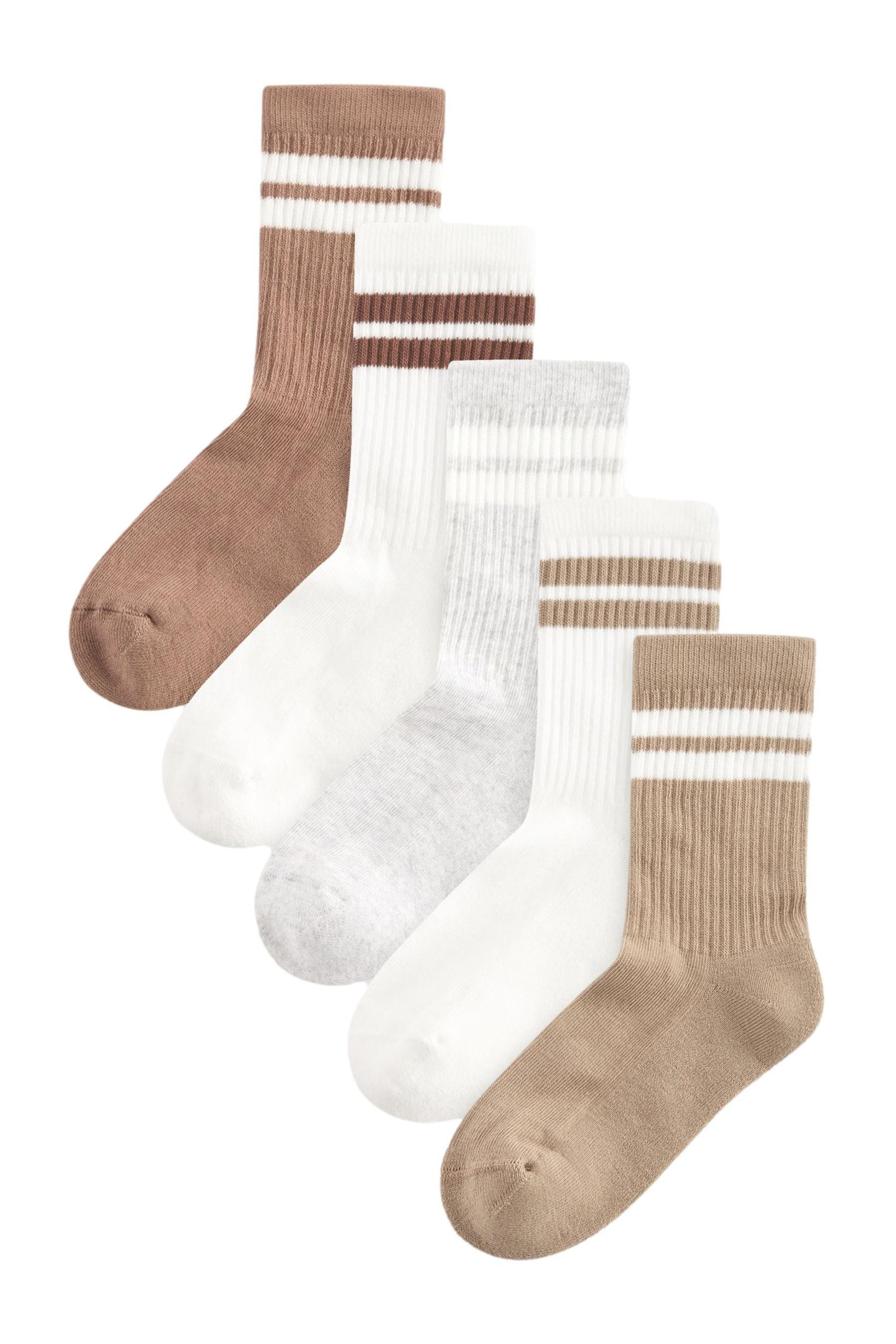 Next Kurzsocken Gerippte Sportsocken im 5er-Pack mit Fußbett (5-Paar) – Bild 2 von 5